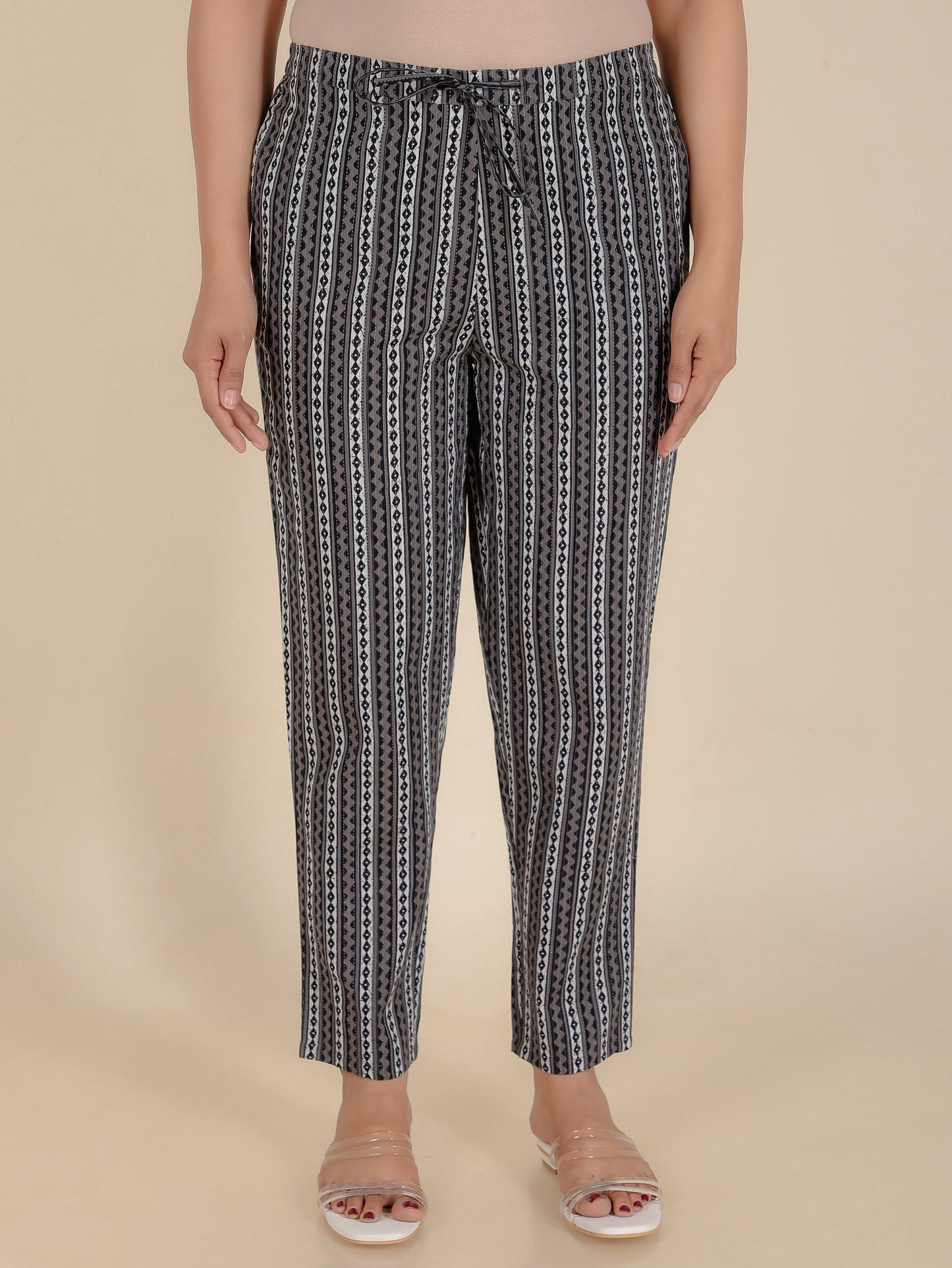 Kantha Cotton Striped Pant