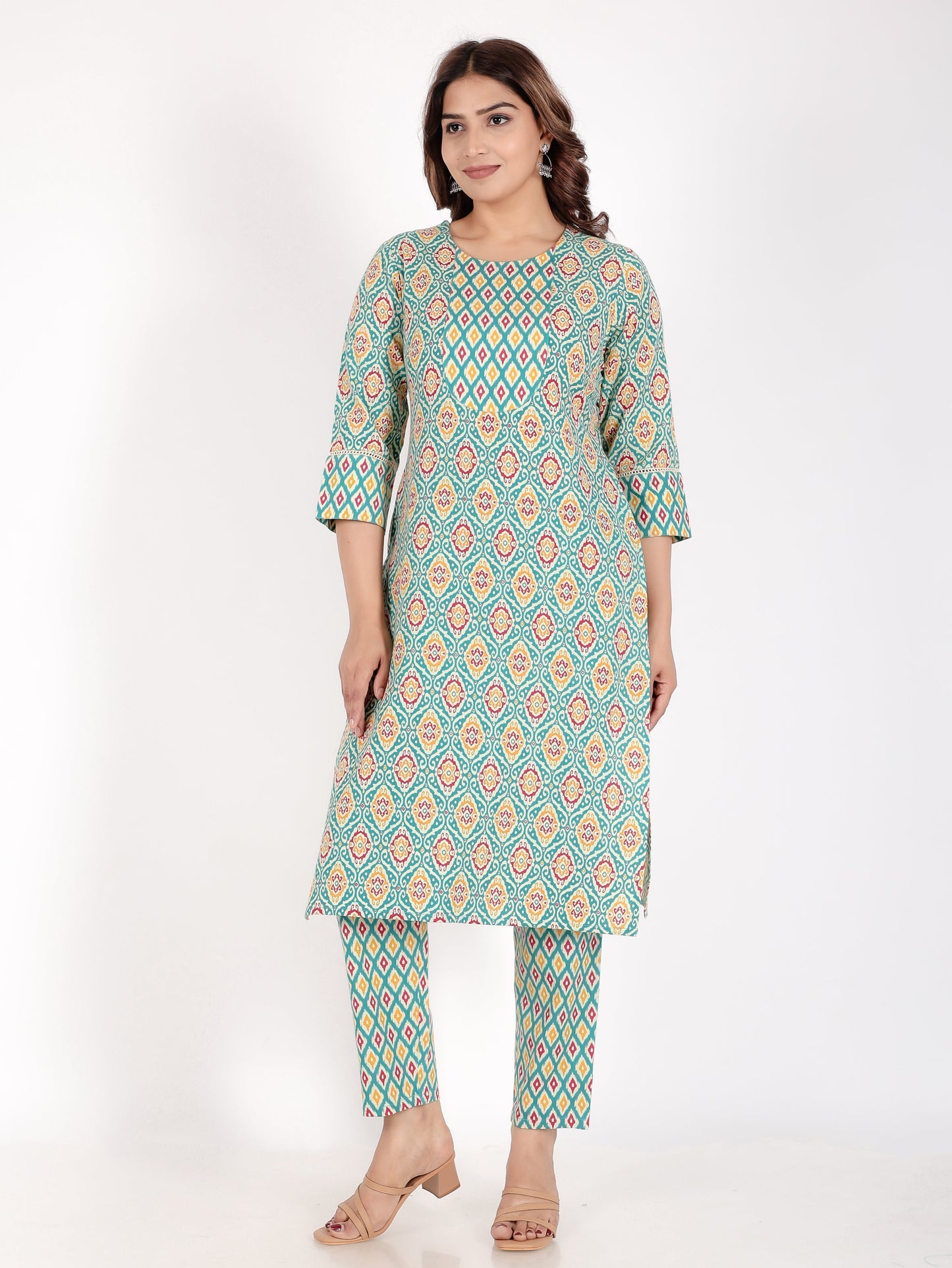 Linen Cotton Ikat Kurta