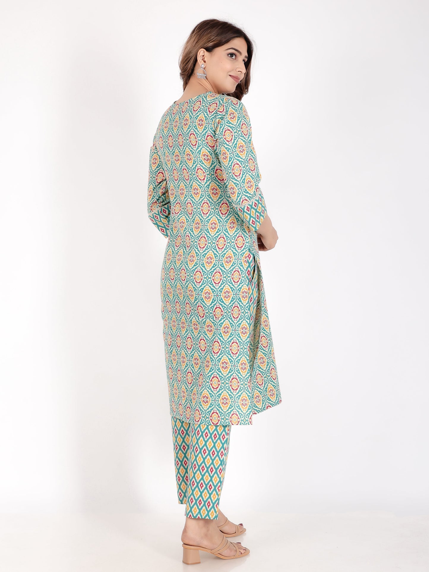 Linen Cotton Ikat Kurta