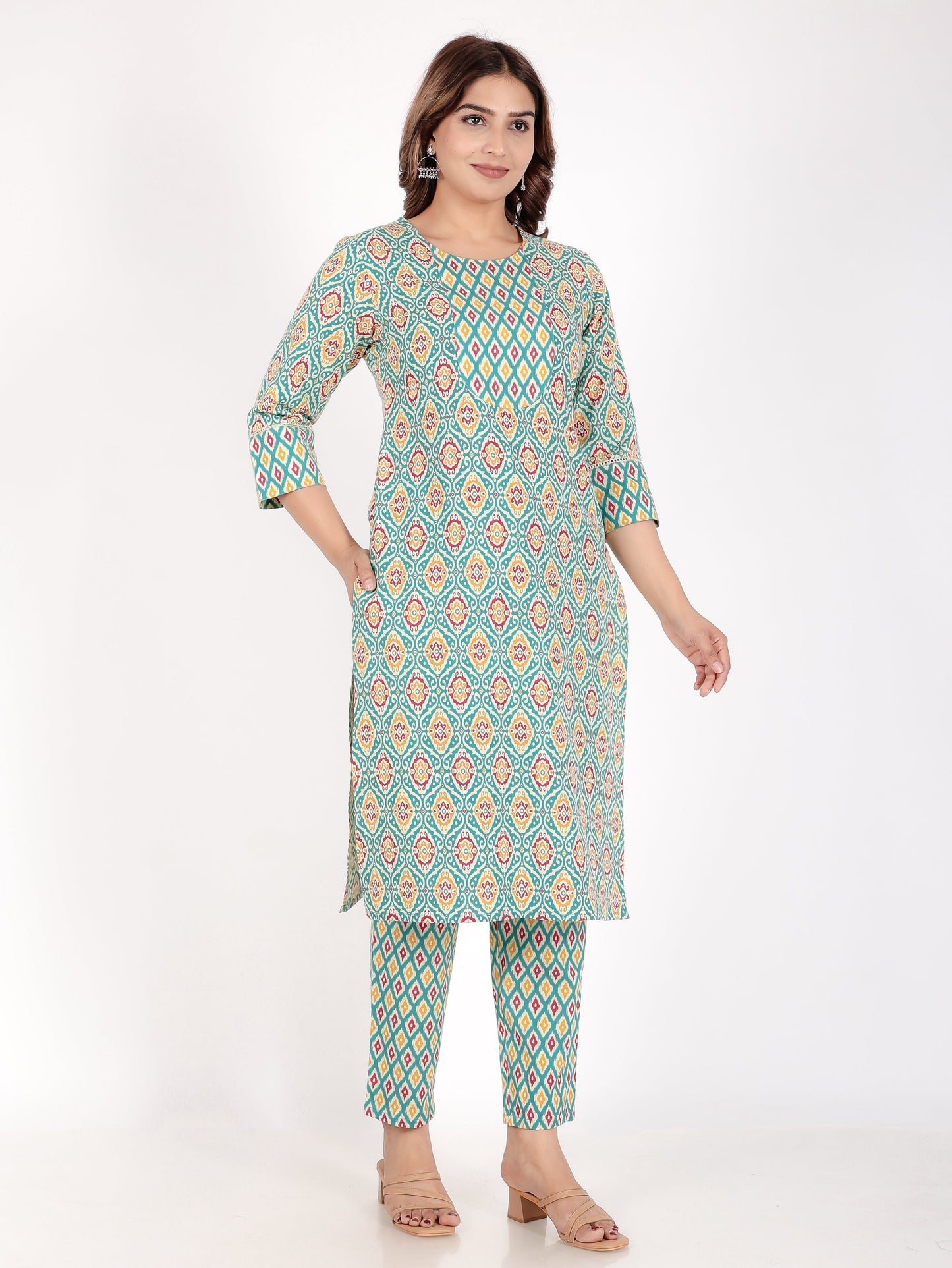 Linen Cotton Ikat Kurta