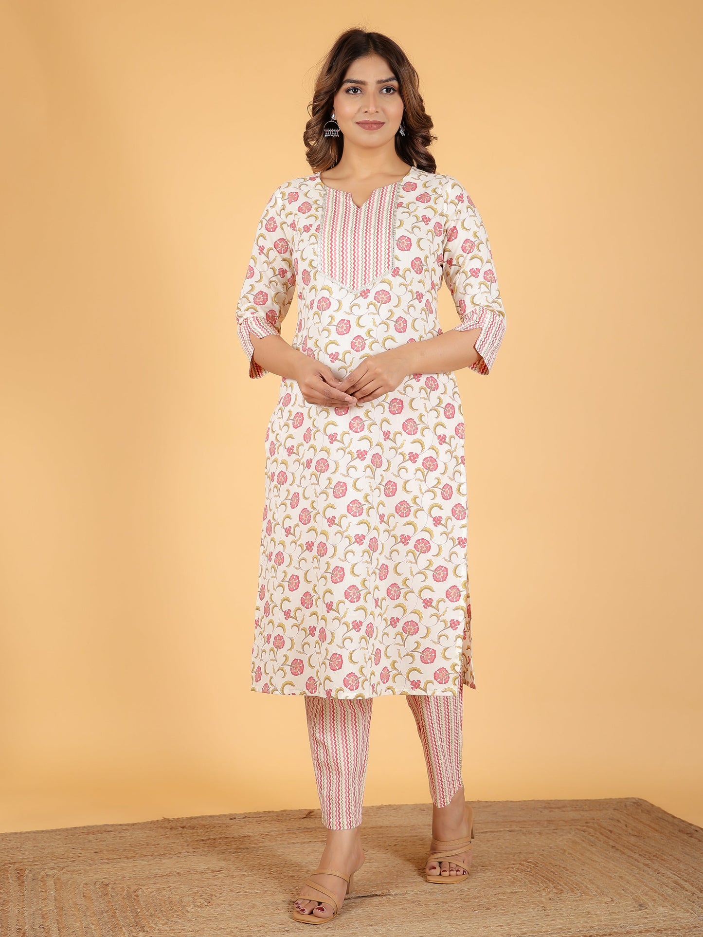 Soft Cotton Floral Kurta