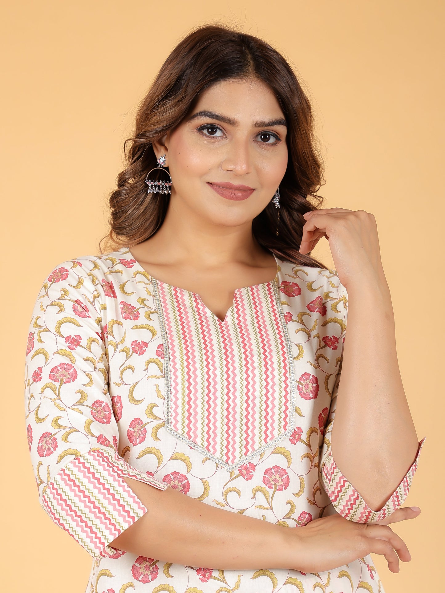 Soft Cotton Floral Kurta