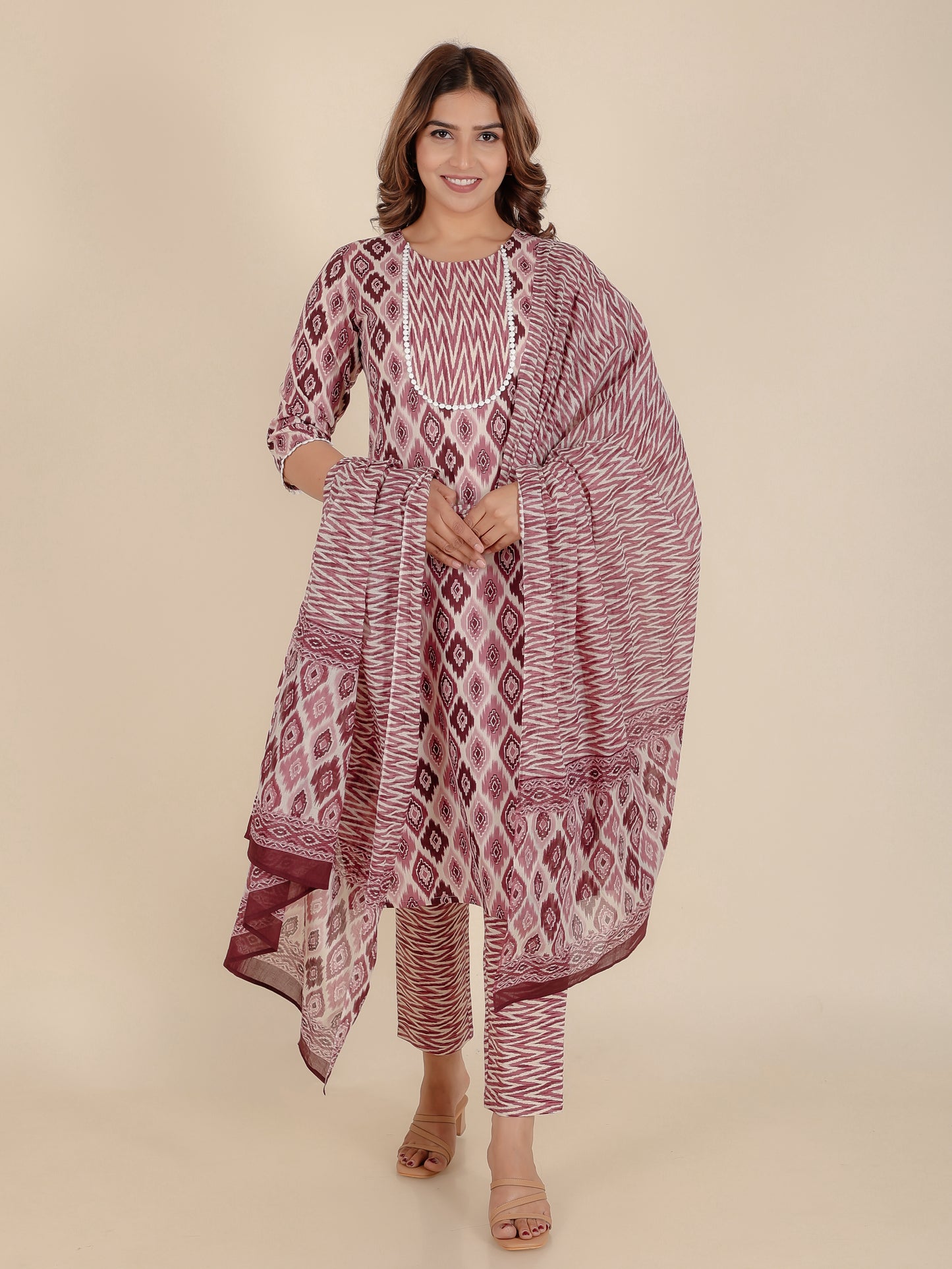 Soft Cotton Ikat Kurta