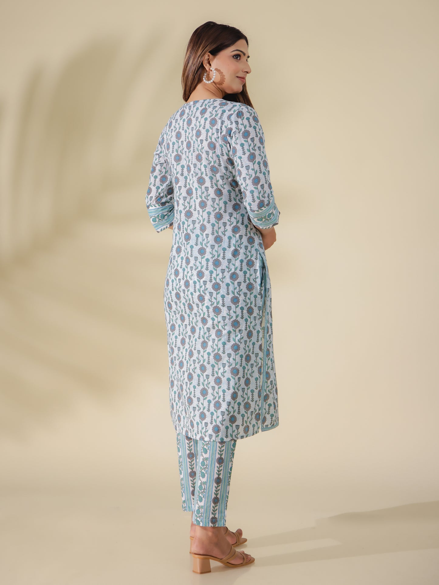 Soft Cotton Floral Kurta