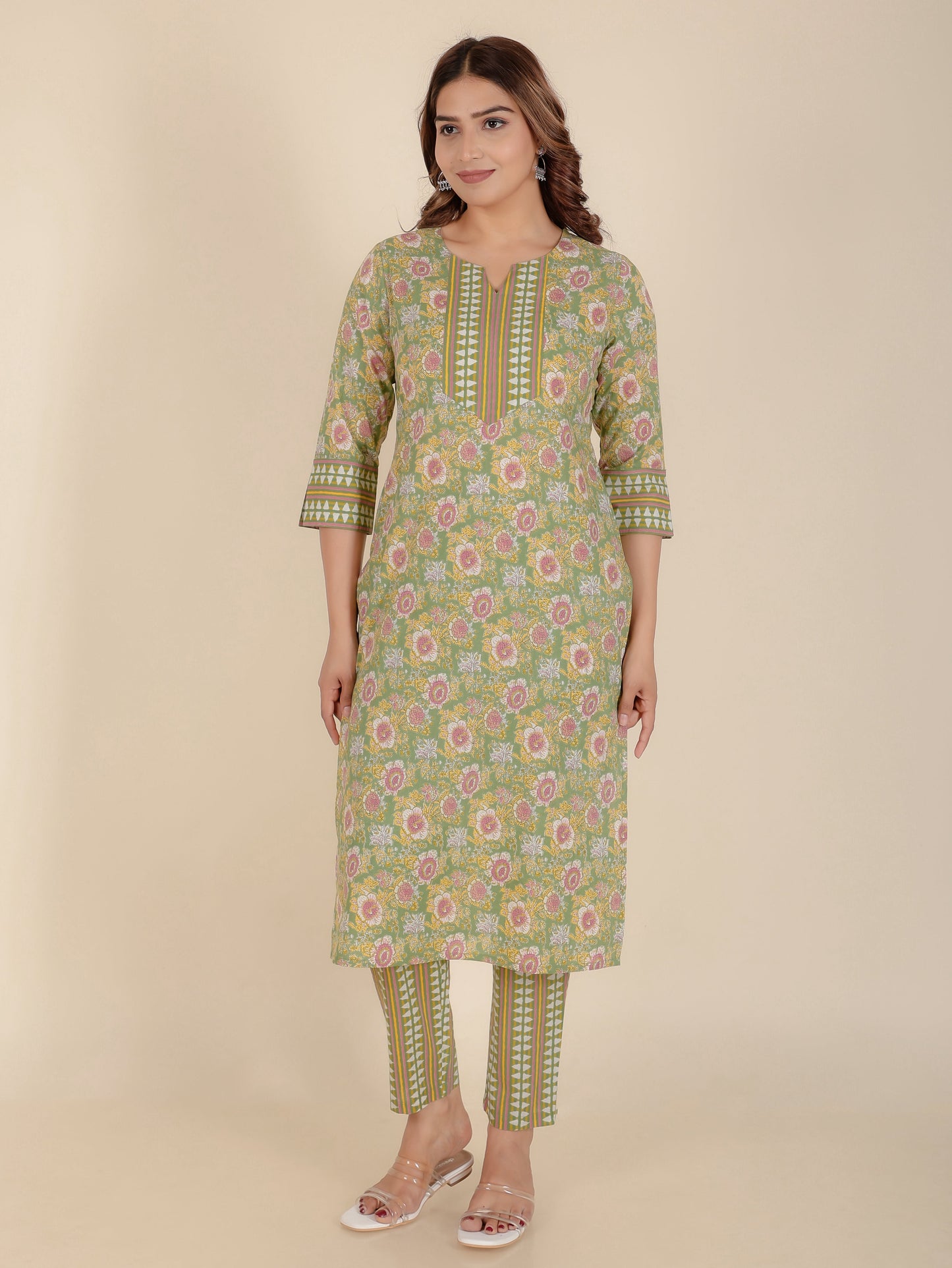 Soft Cotton Floral Kurta