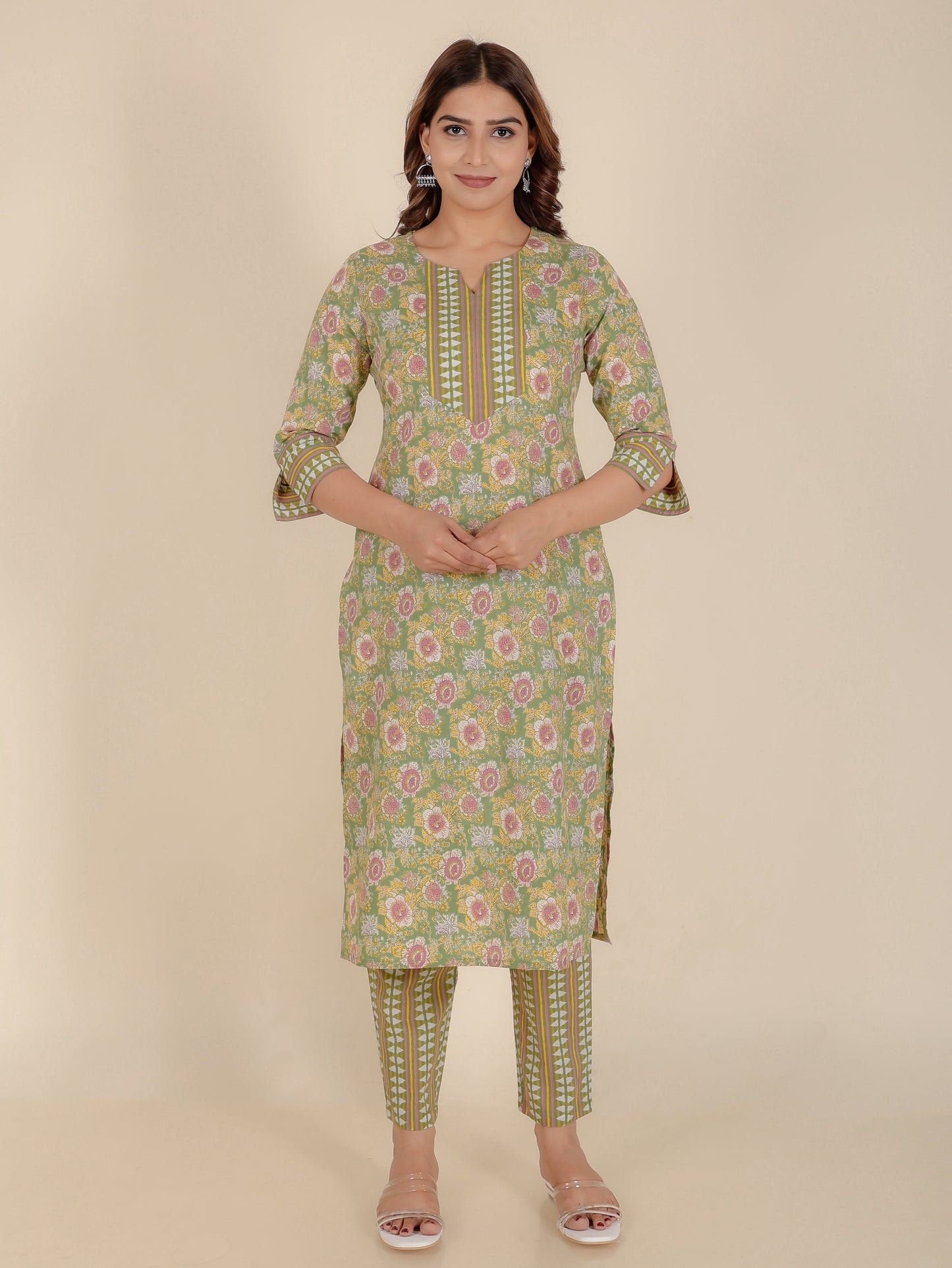 Soft Cotton Floral Kurta