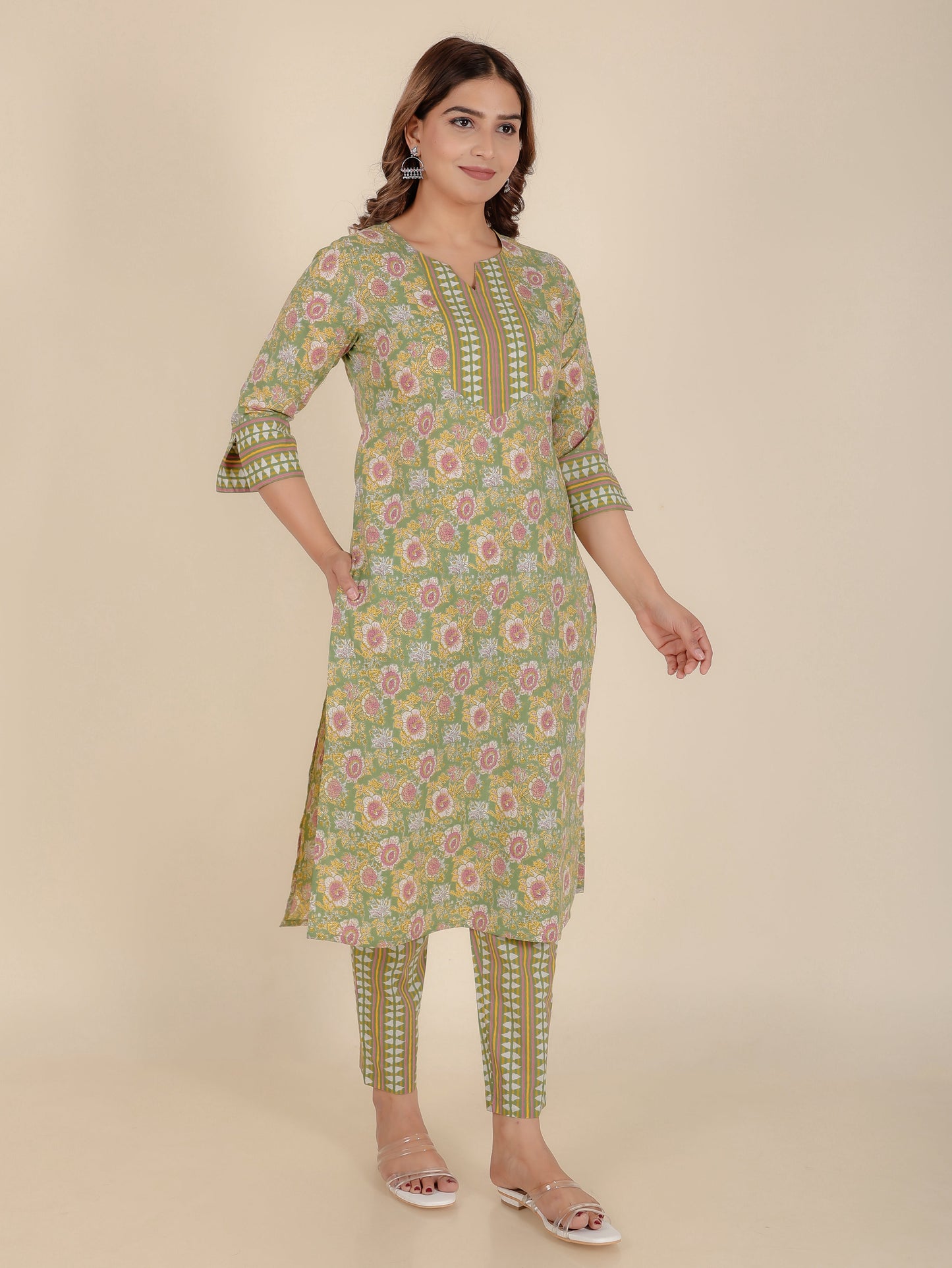 Soft Cotton Floral Kurta