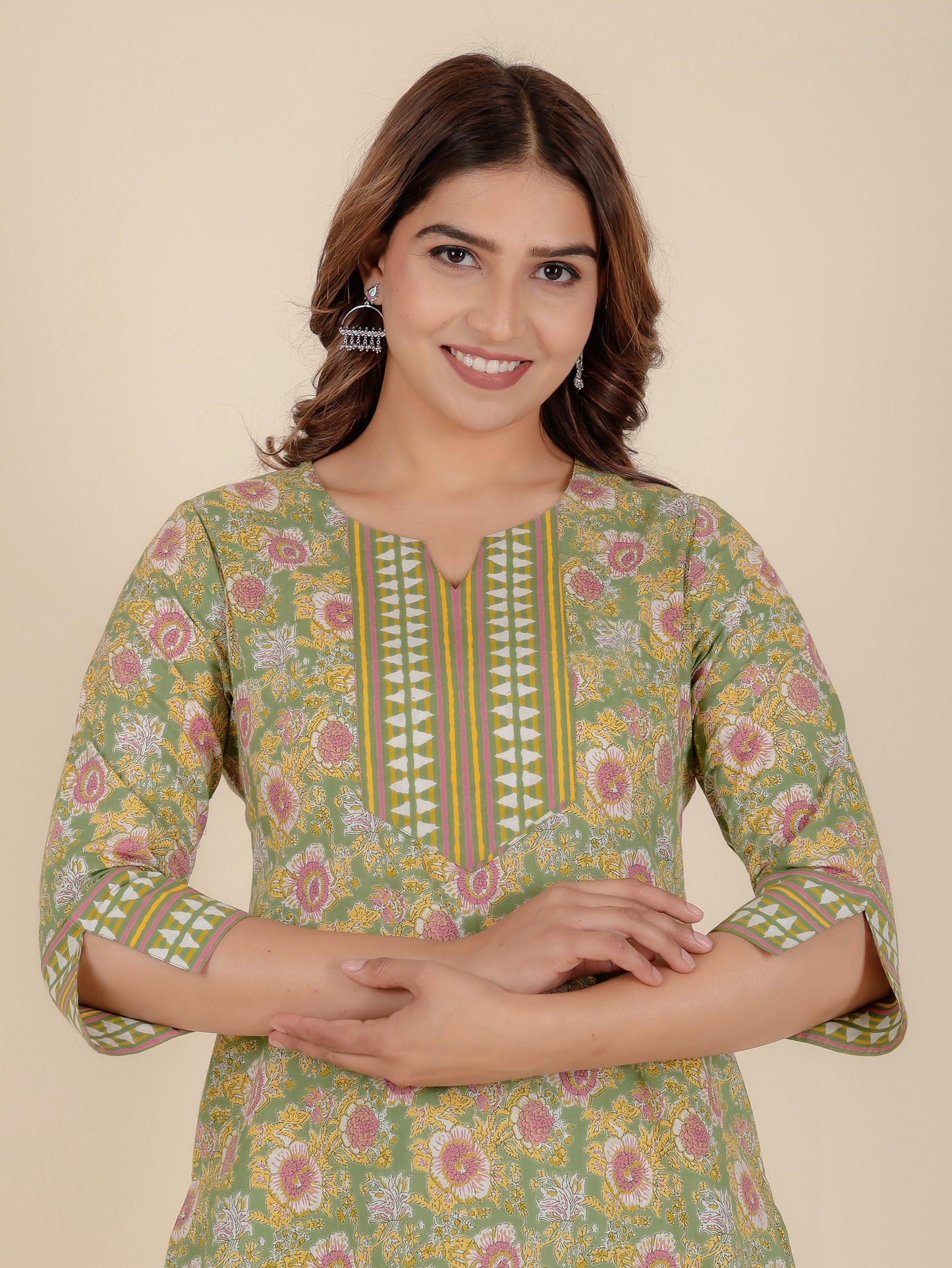 Soft Cotton Floral Kurta