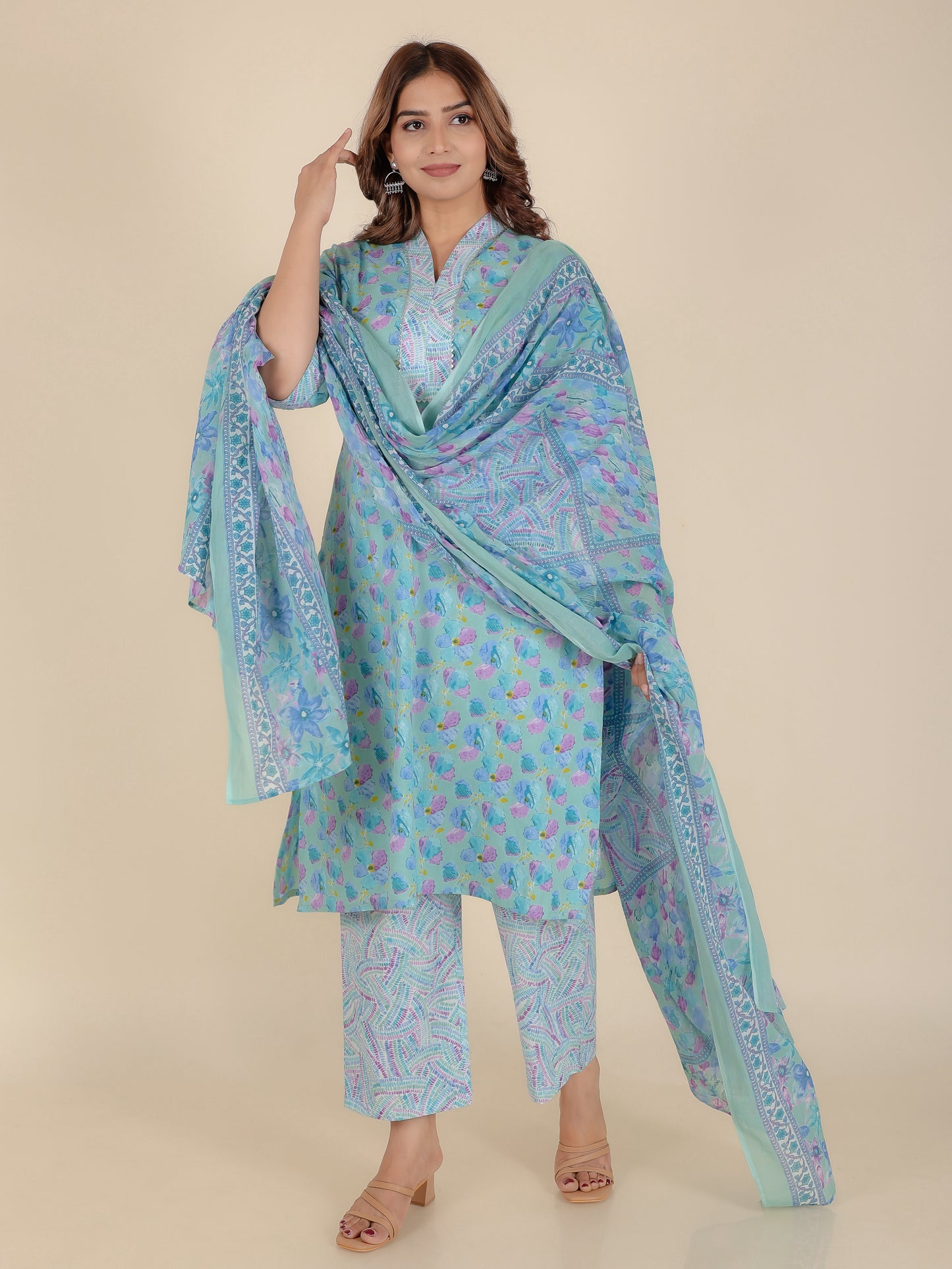 Voile Cotton Floral Dupatta