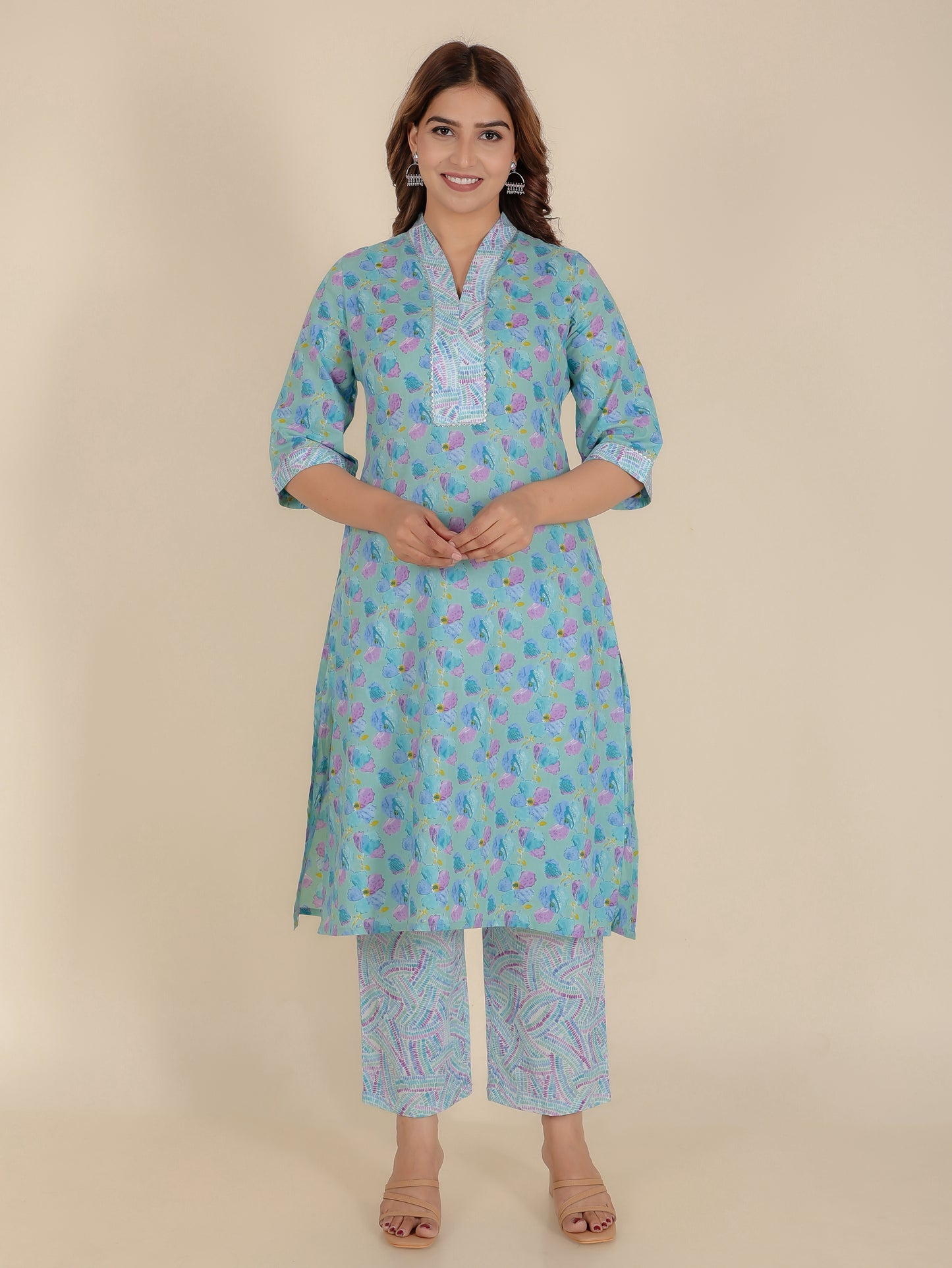 Soft Cotton Floral Kurta