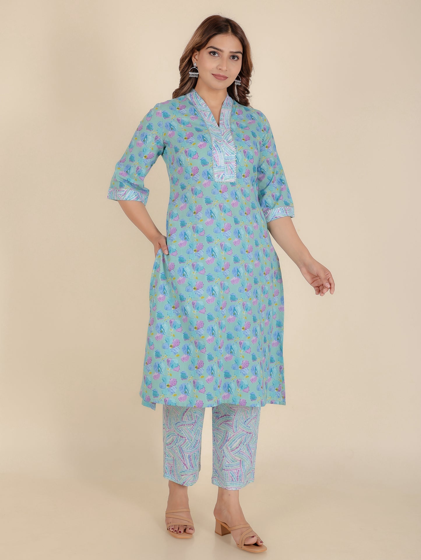 Soft Cotton Floral Kurta