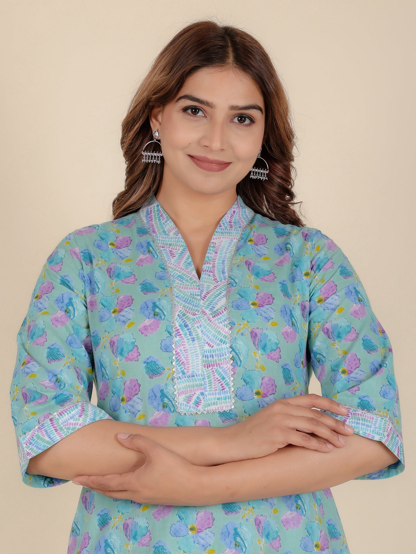 Soft Cotton Floral Kurta