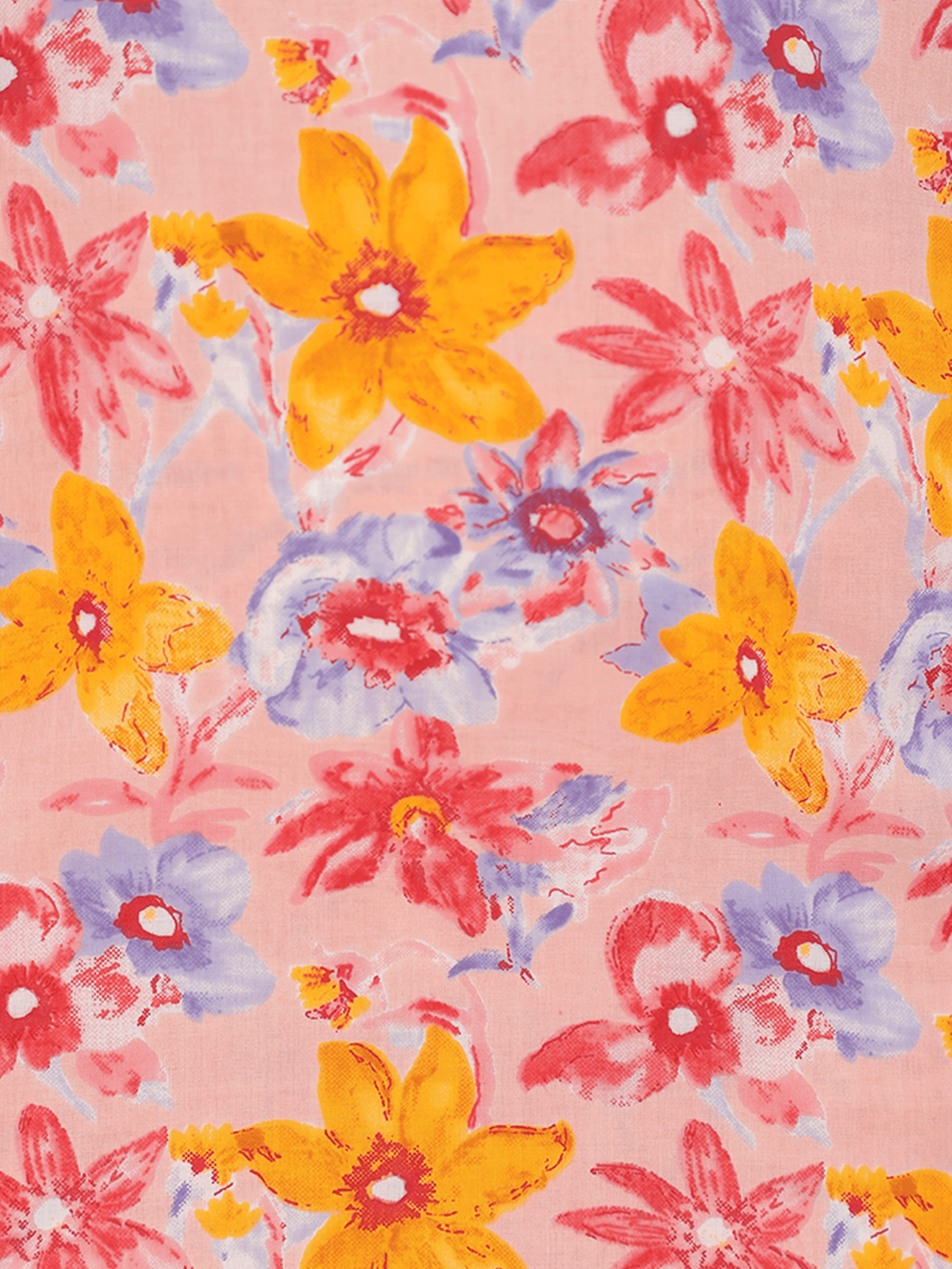 Soft Cotton Floral Straight Pink Kurta