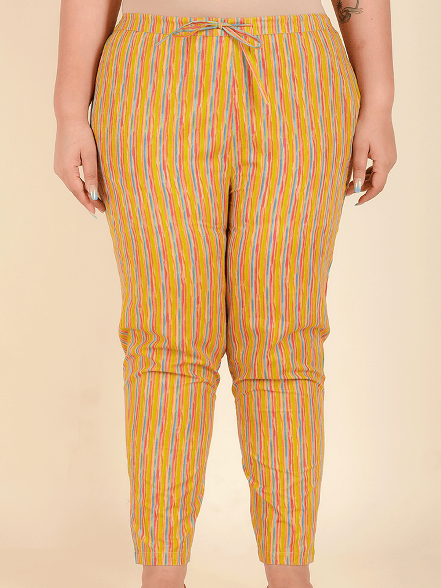 Soft Cotton Striped Pant