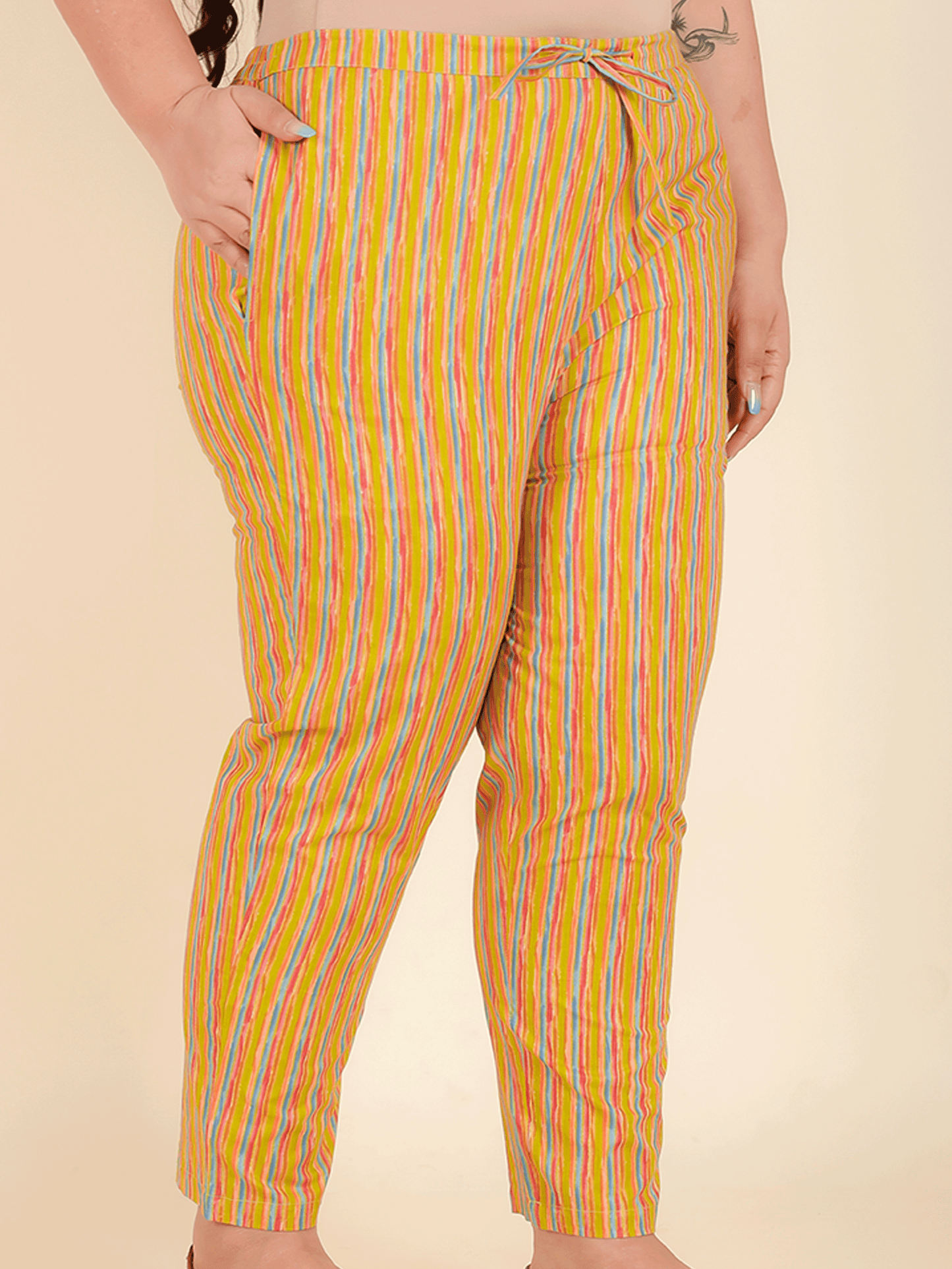 Soft Cotton Striped Pant