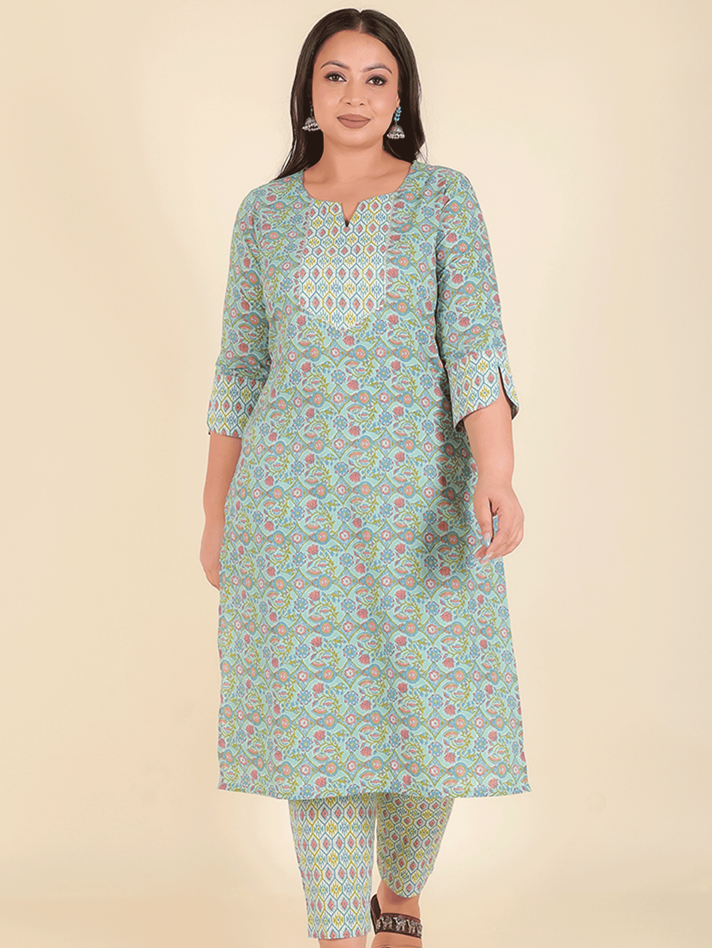 Soft Cotton Floral Kurta