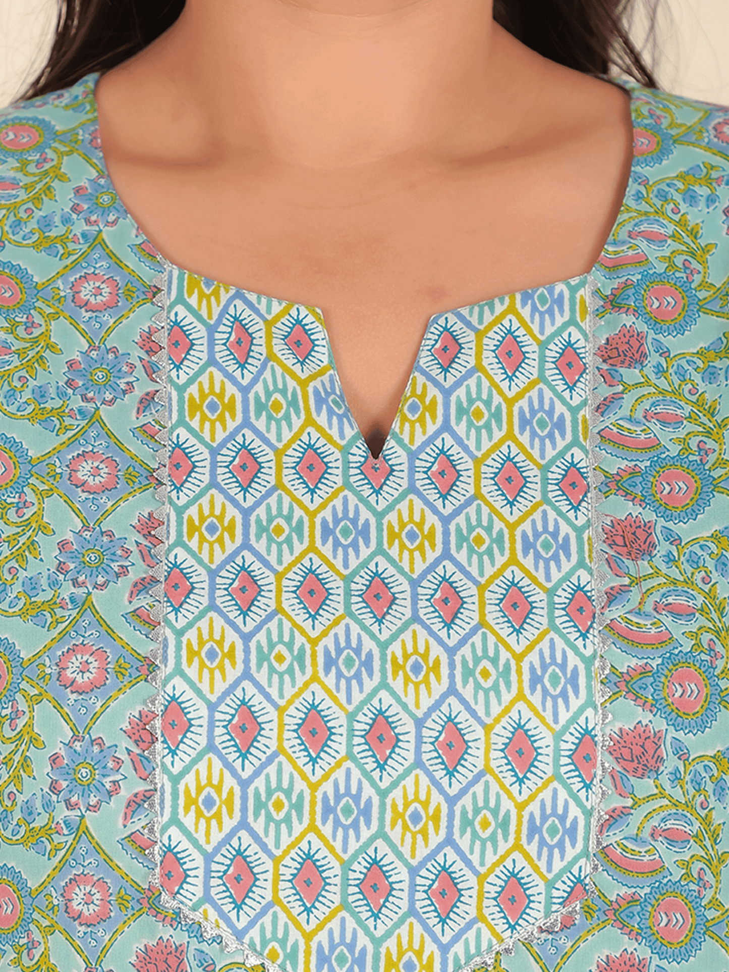 Soft Cotton Floral Kurta