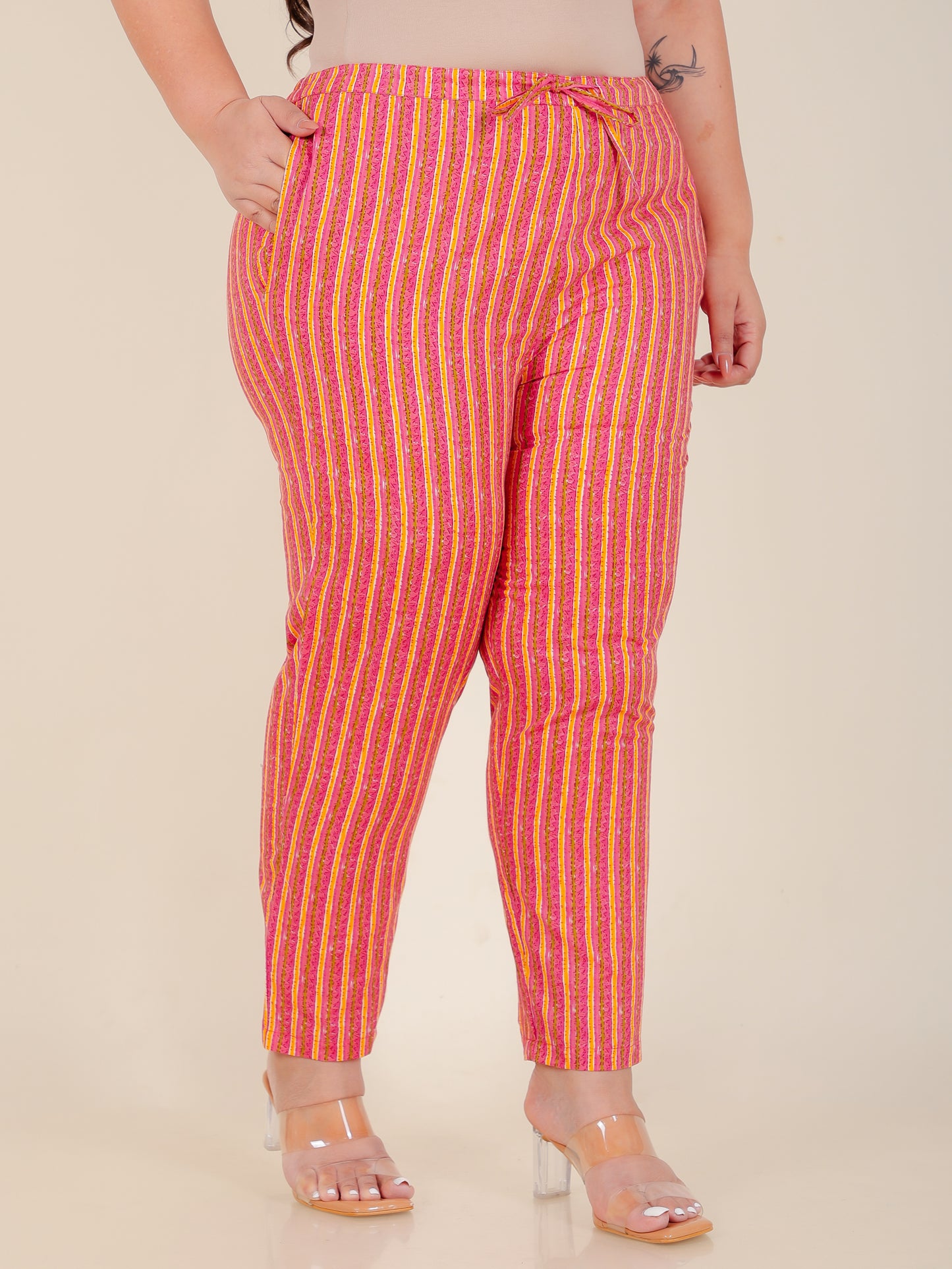 Soft Cotton Striped Pant