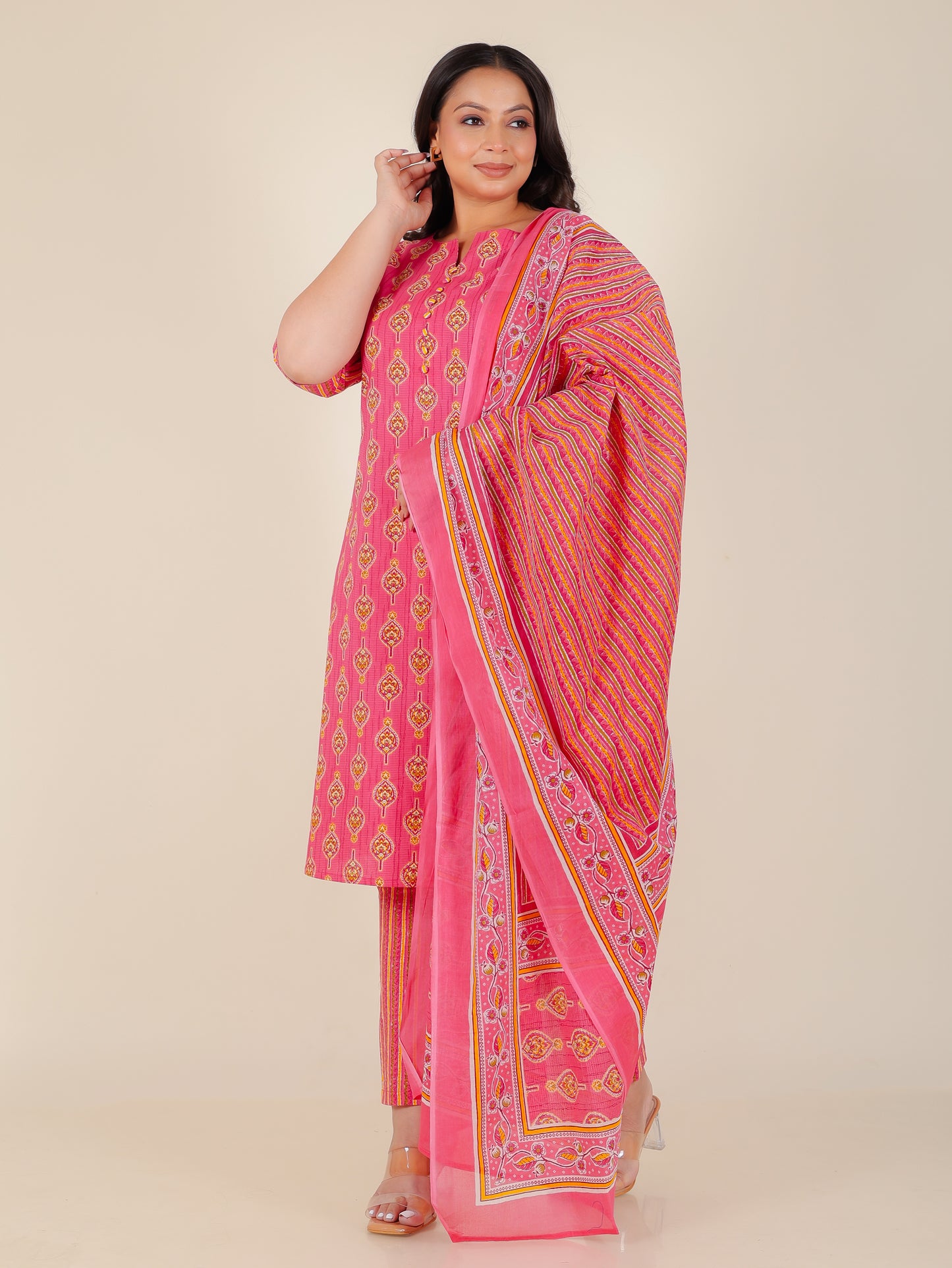 Voile Cotton Floral Dupatta