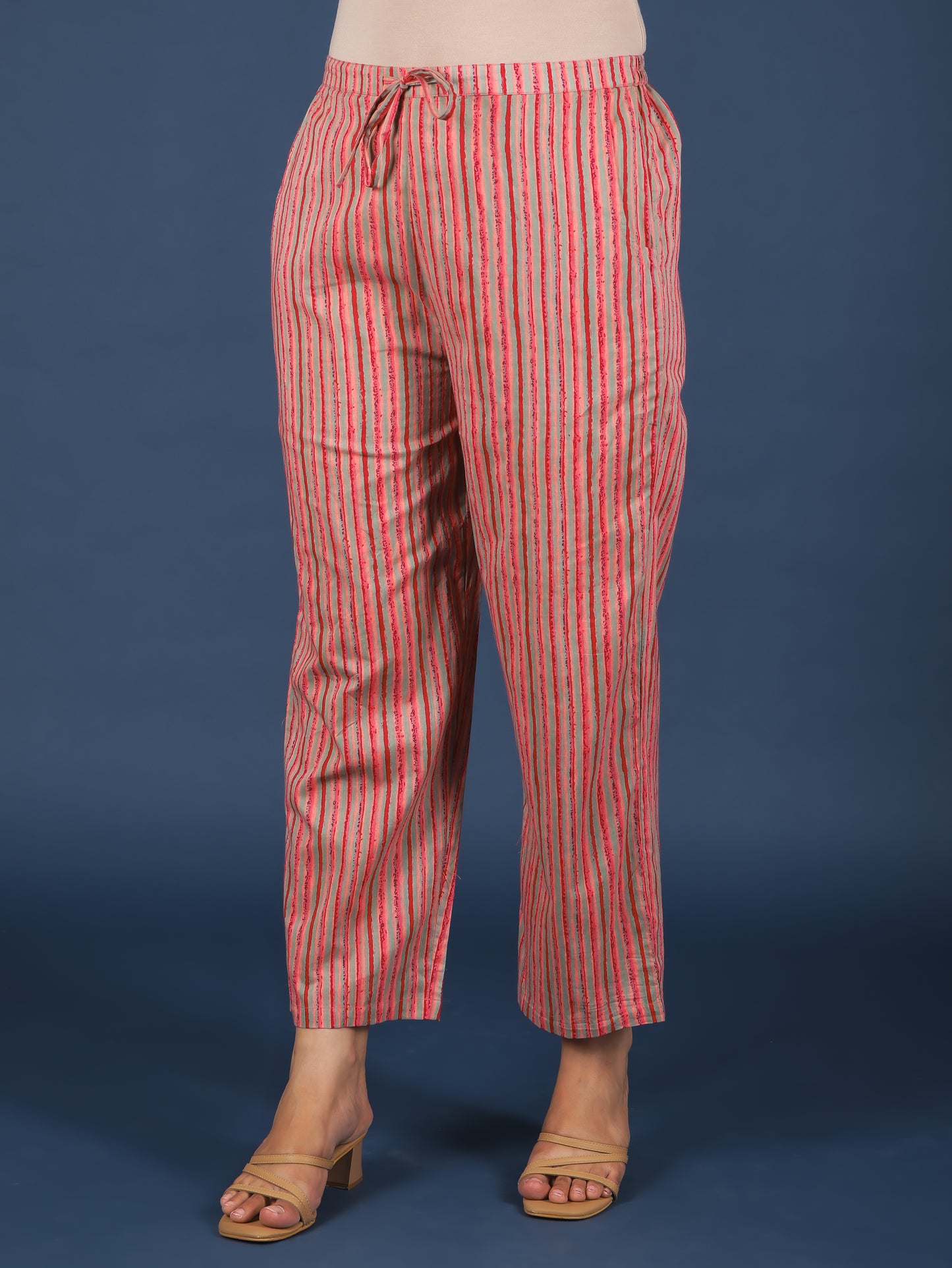 Soft Cotton Striped Pant