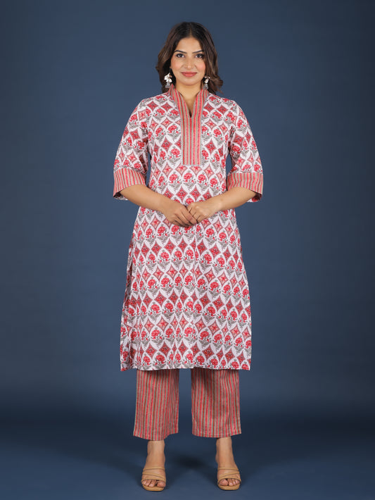 Soft Cotton Floral Kurta