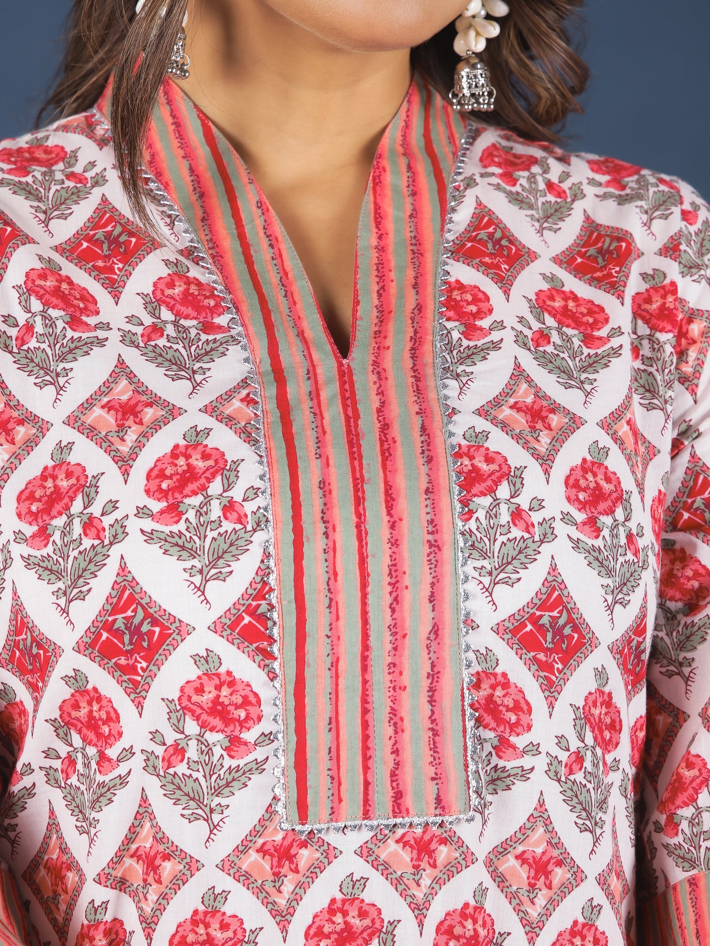 Soft Cotton Floral Kurta