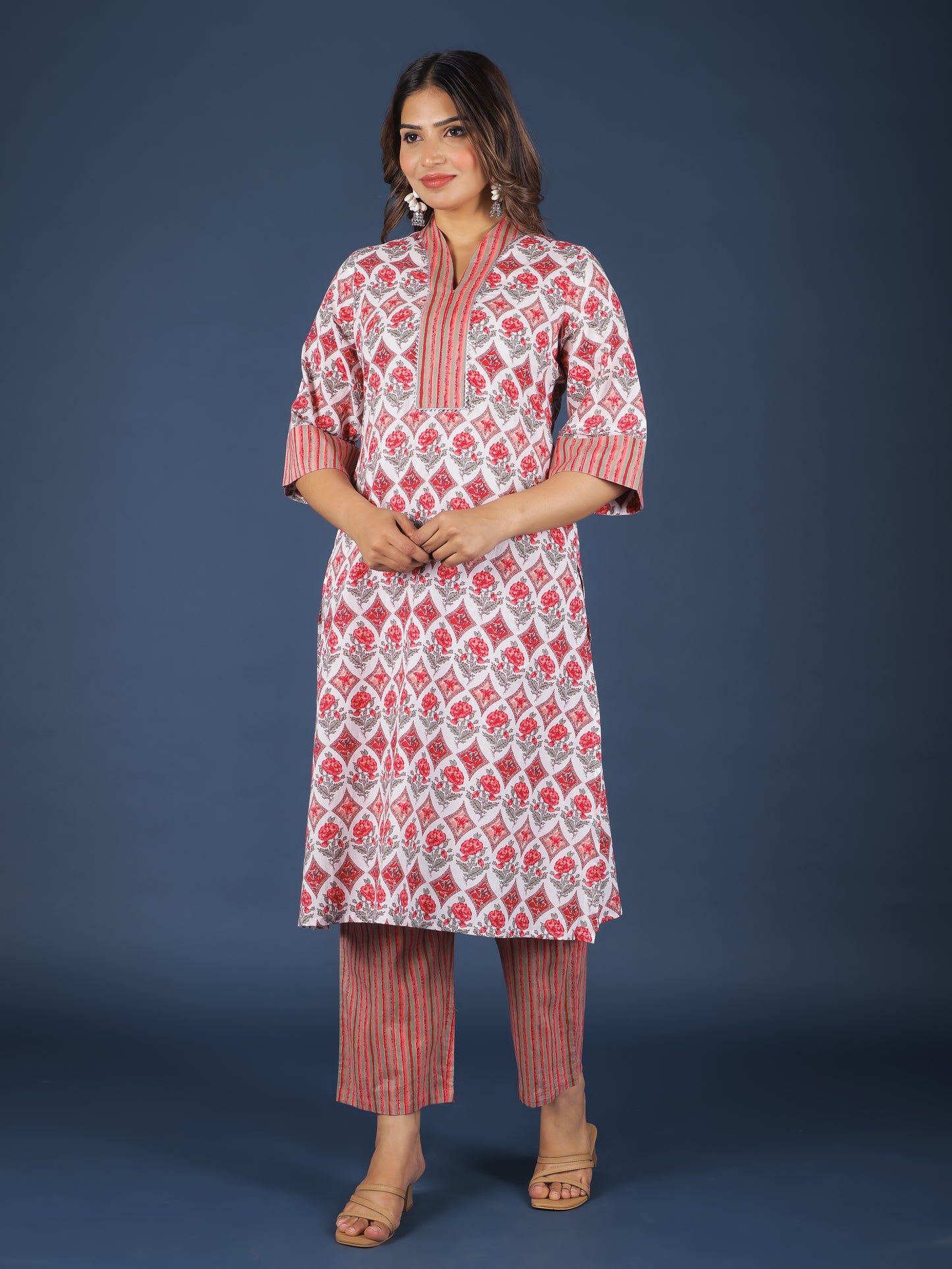 Soft Cotton Floral Kurta