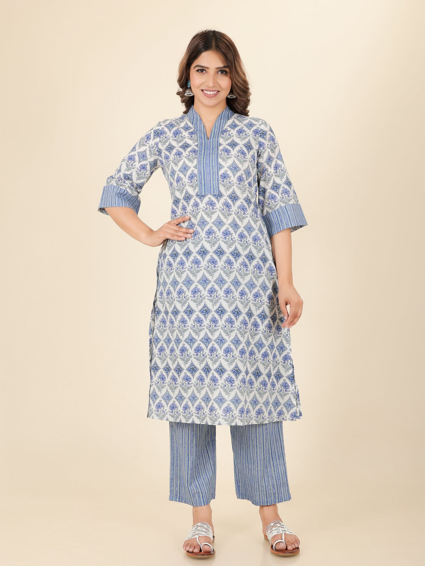 Soft Cotton Floral Kurta