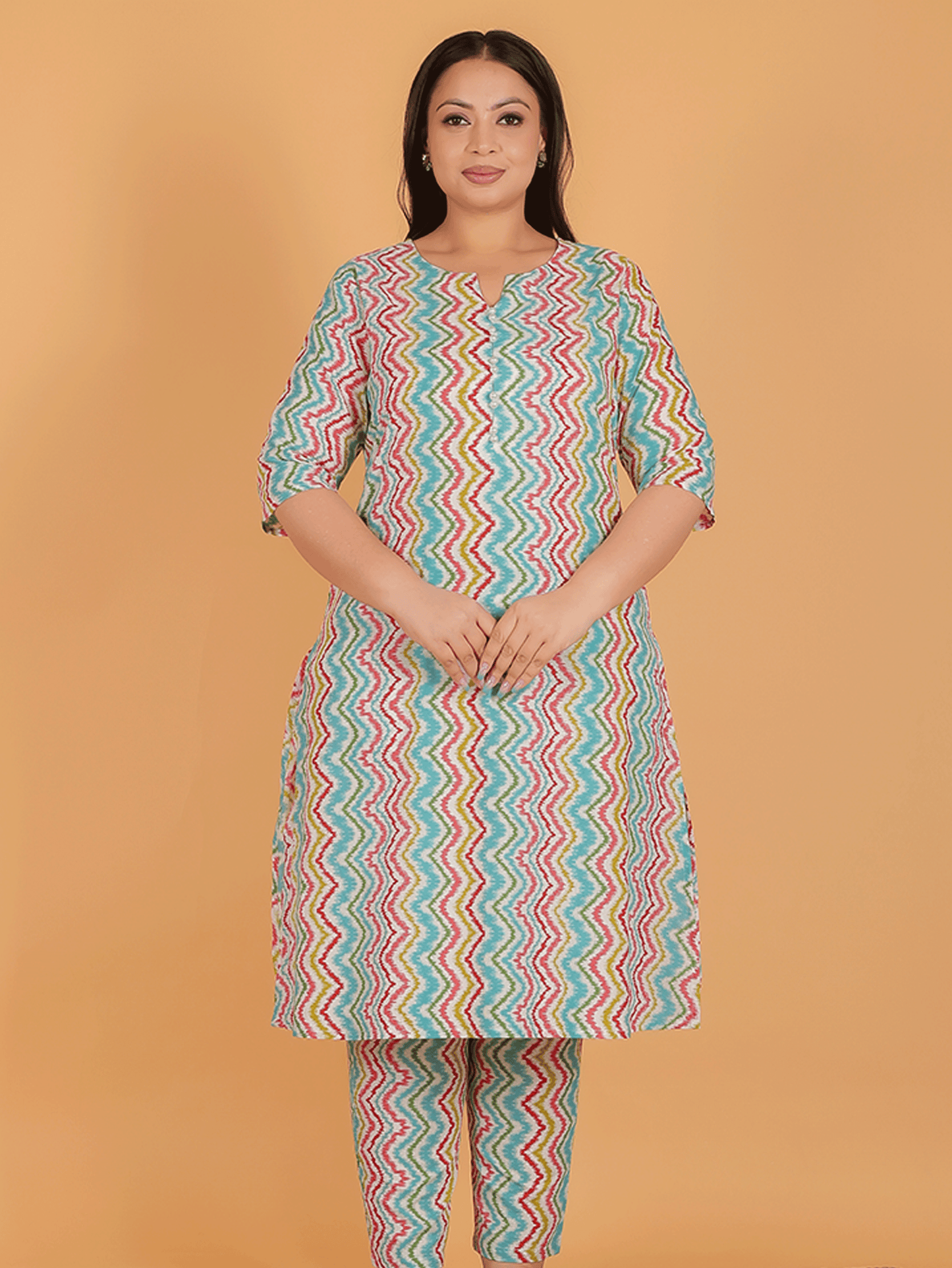 Soft Cotton Chevron Kurta