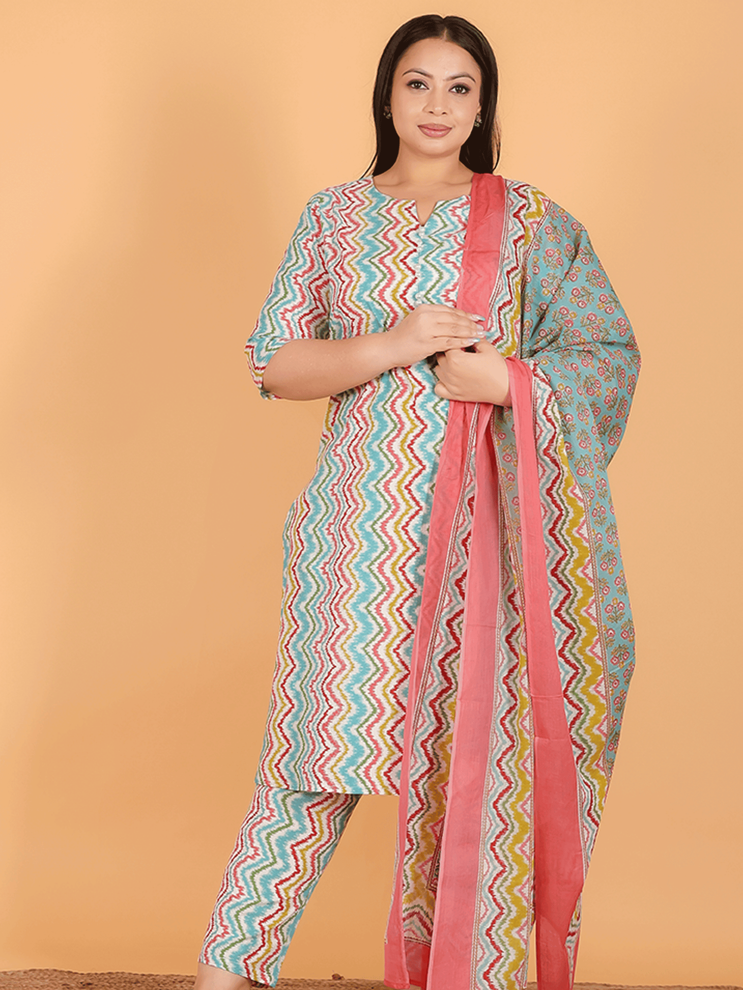 Soft Cotton Chevron Kurta