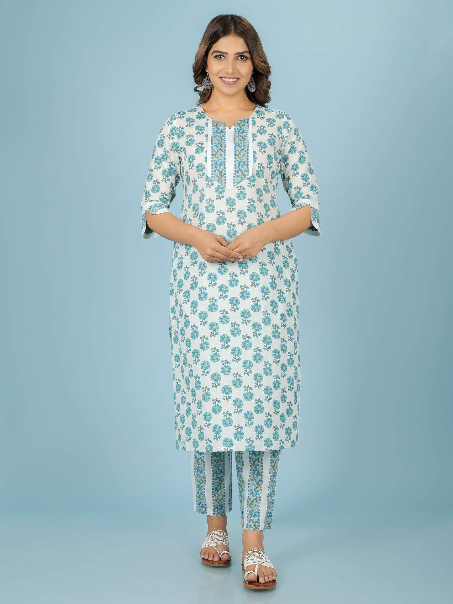 Soft Cotton Floral Kurta