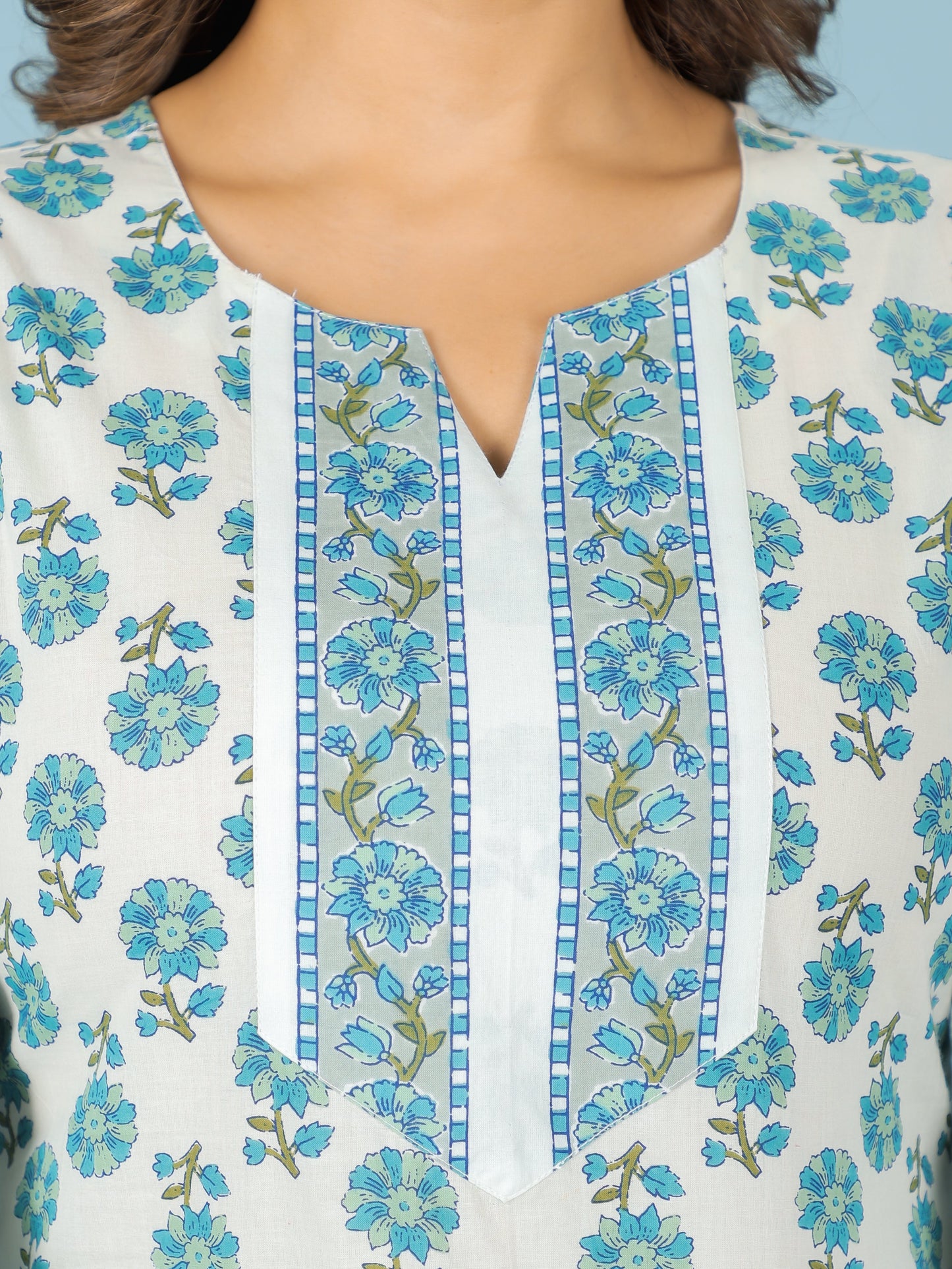 Soft Cotton Floral Kurta