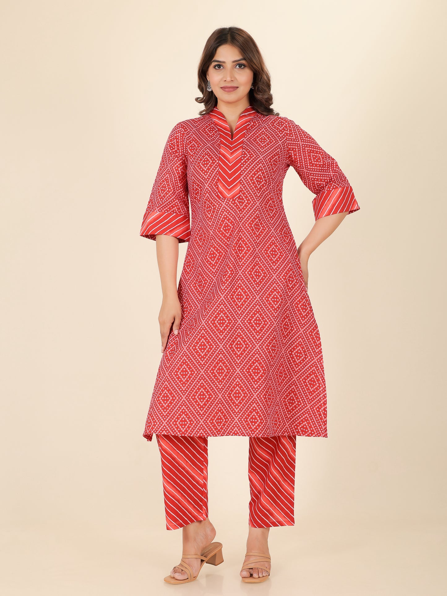 Soft Cotton Bandhani Kurta