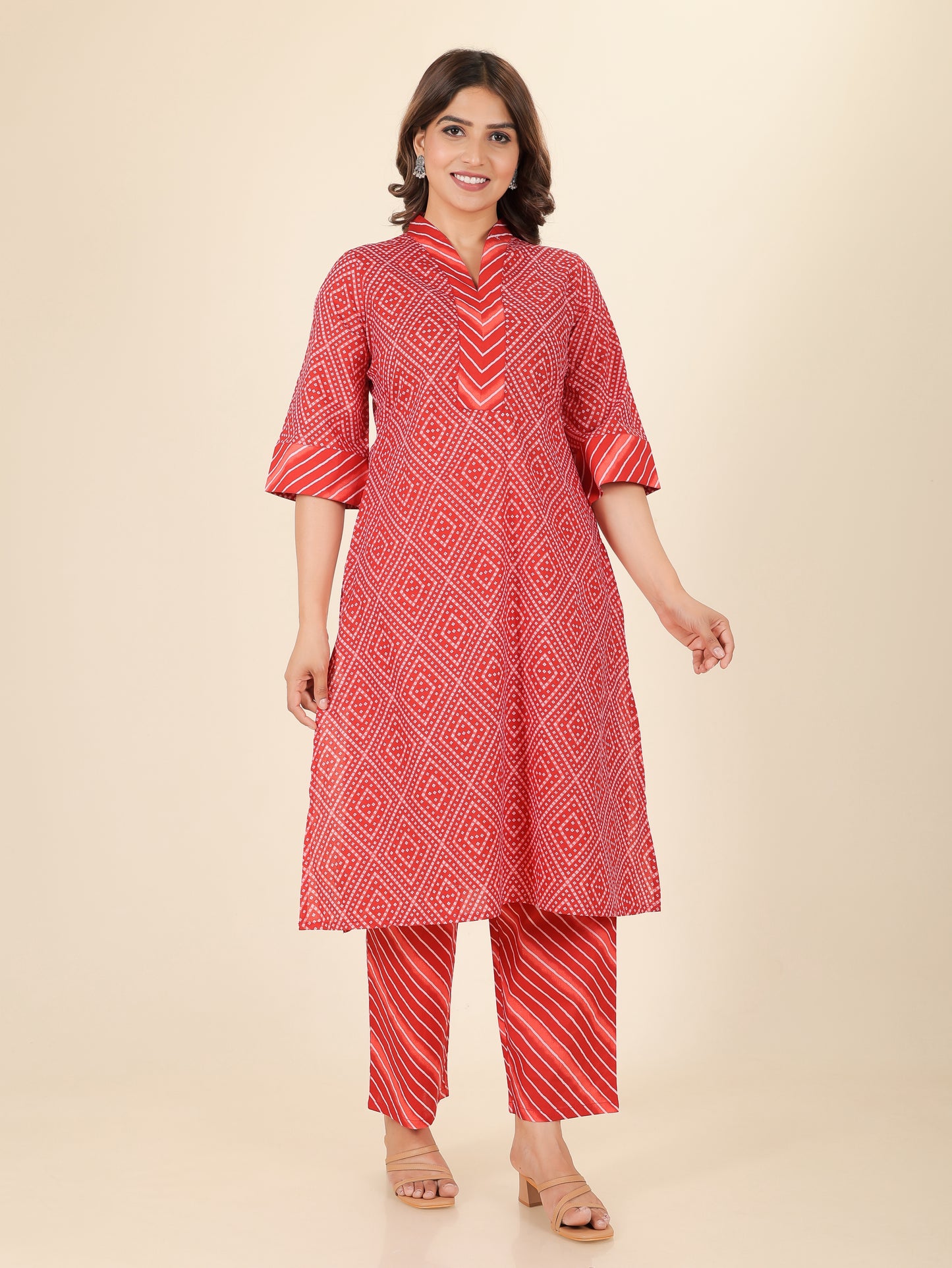 Soft Cotton Bandhani Kurta