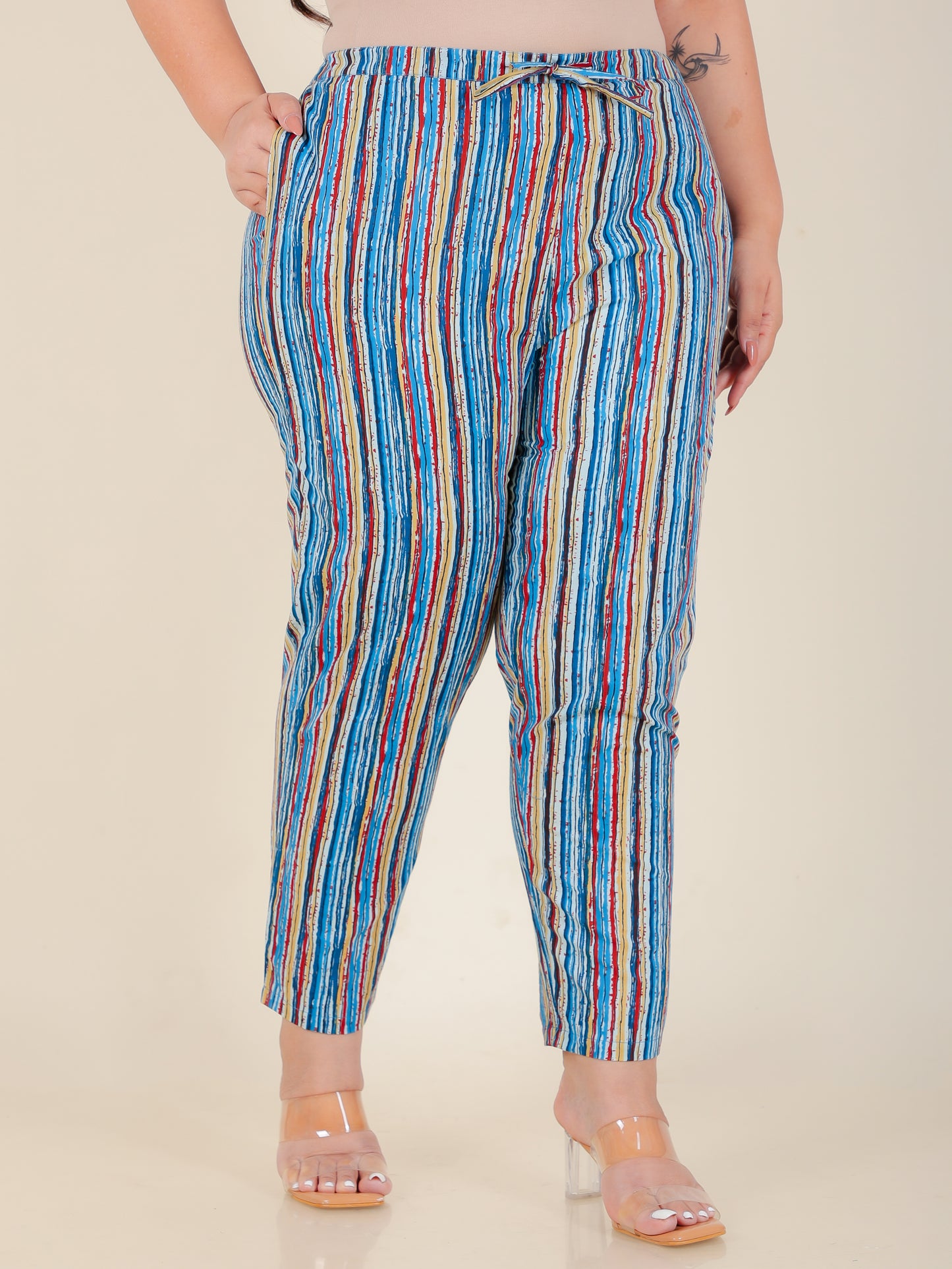 Soft Cotton Striped Pant