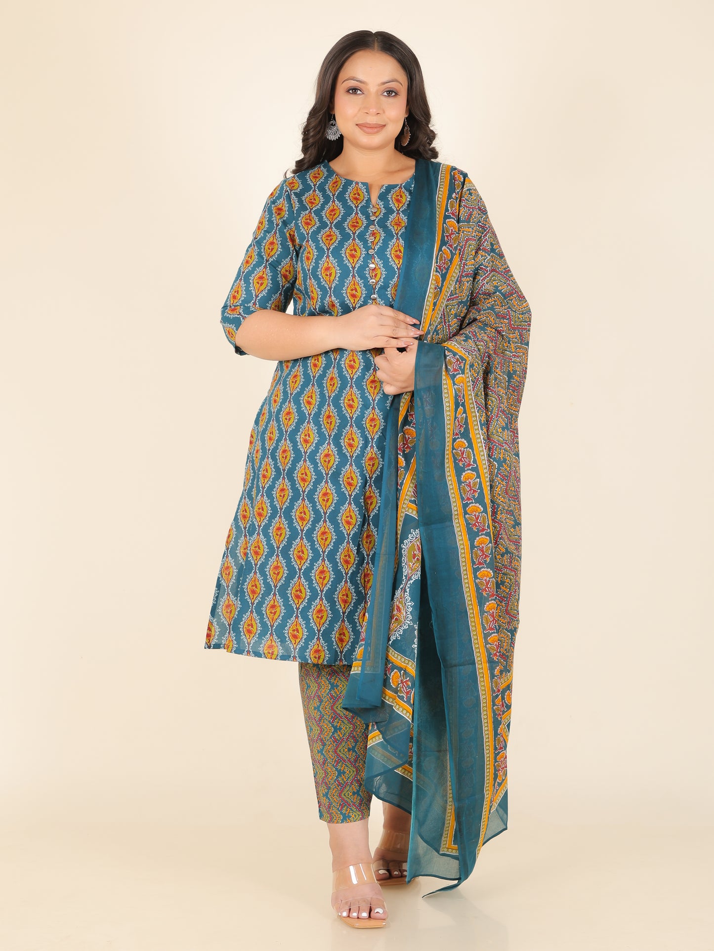 Voile Cotton Geometric Dupatta