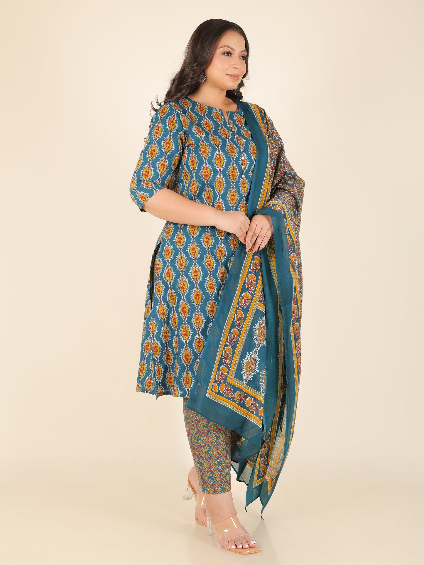 Voile Cotton Geometric Dupatta