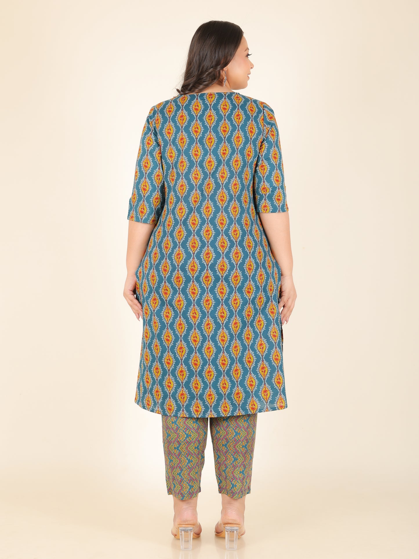 Soft Cotton Geometric Kurta