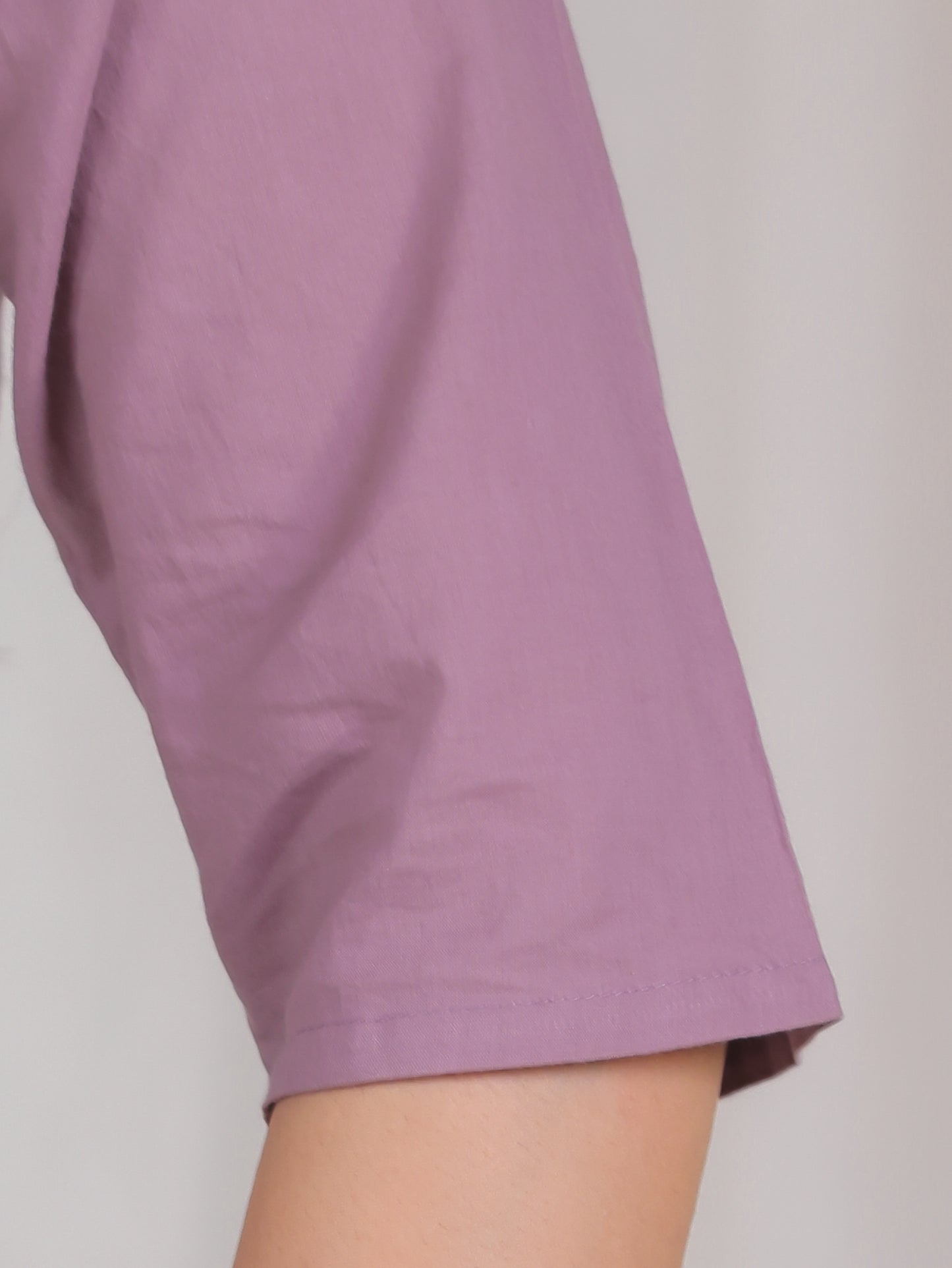 Soft Cotton Solid A-line Purple Kurta