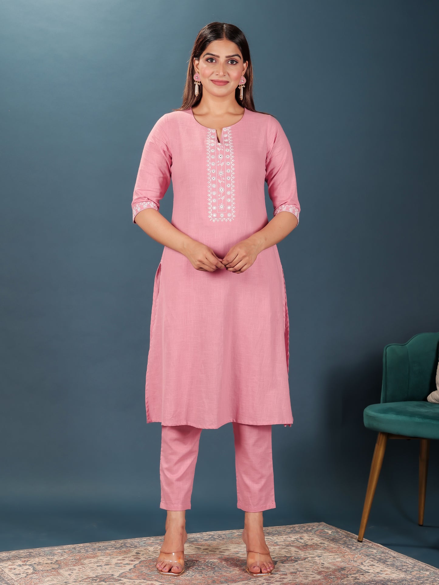 Khadi Cotton Solid Kurta