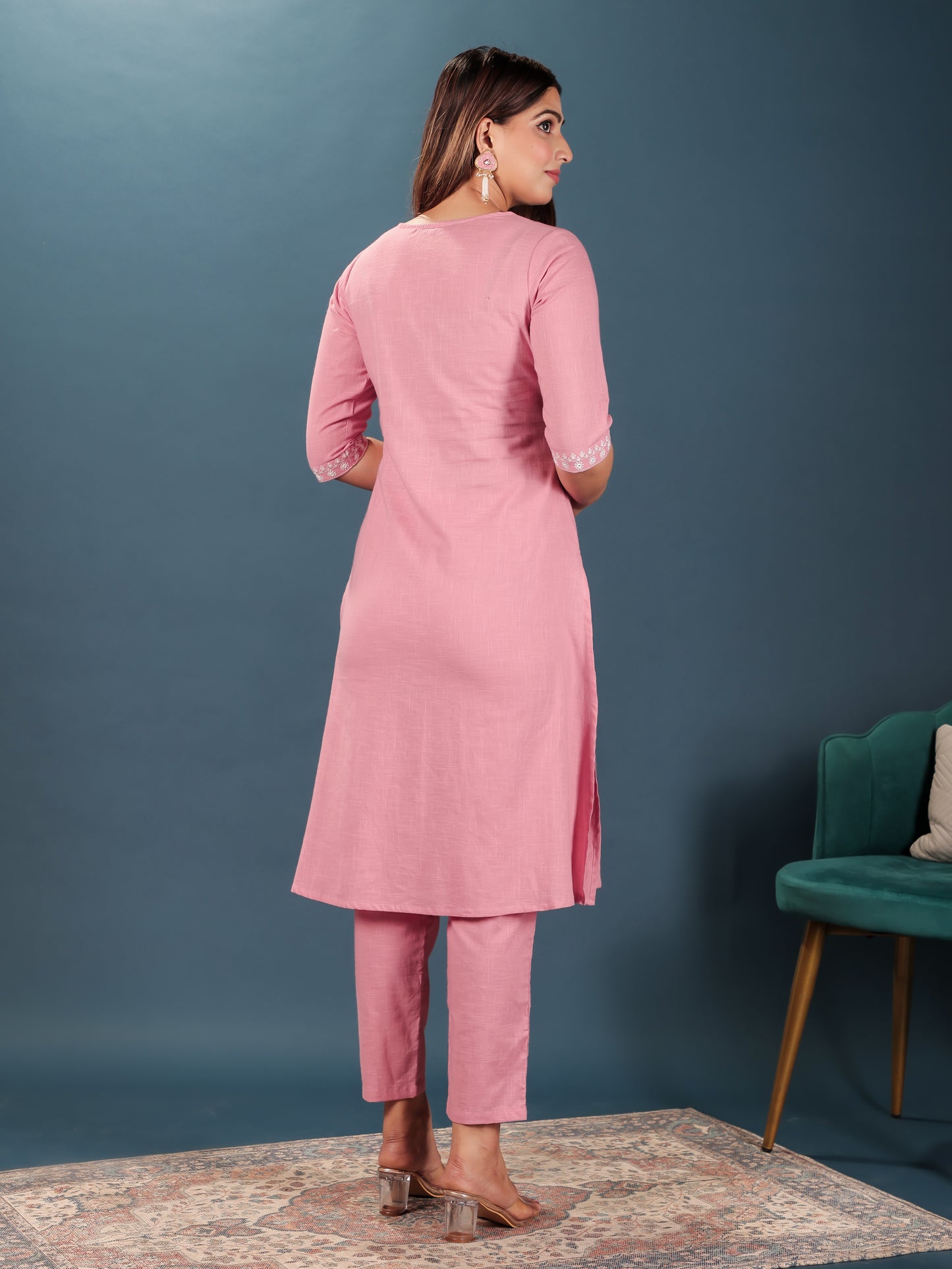 Khadi Cotton Solid Kurta