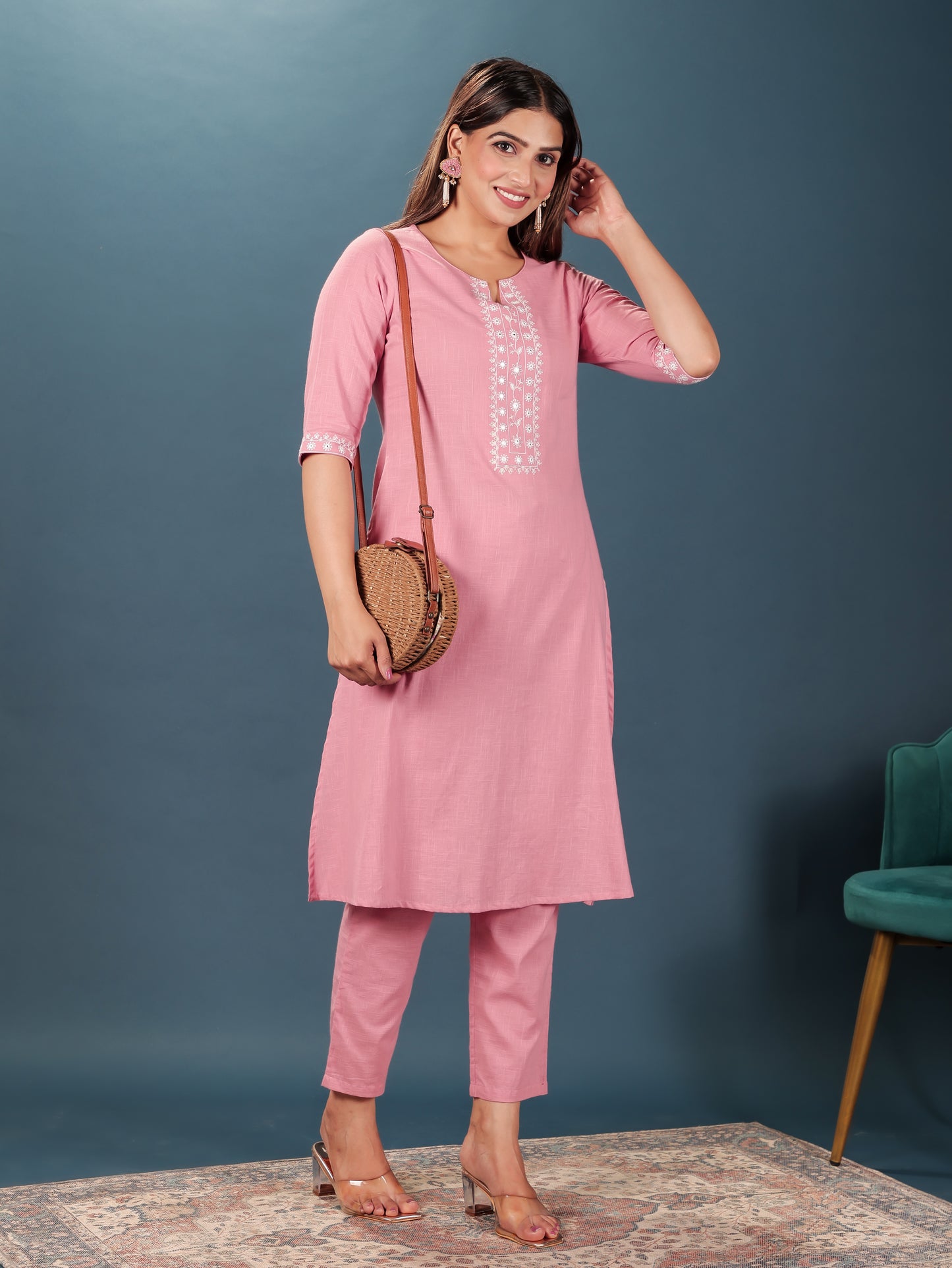 Khadi Cotton Solid Kurta