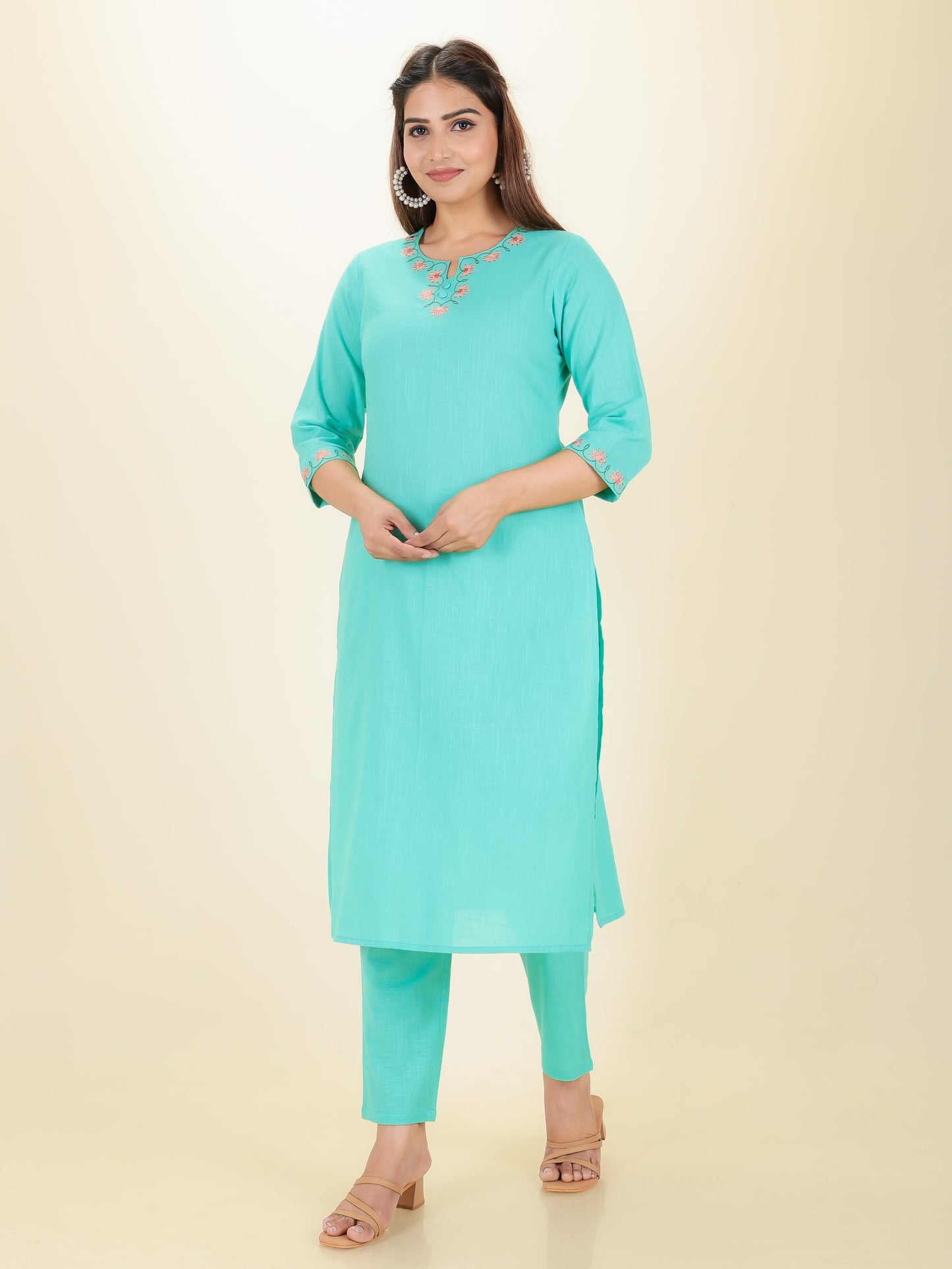 Khadi Cotton Solid Kurta