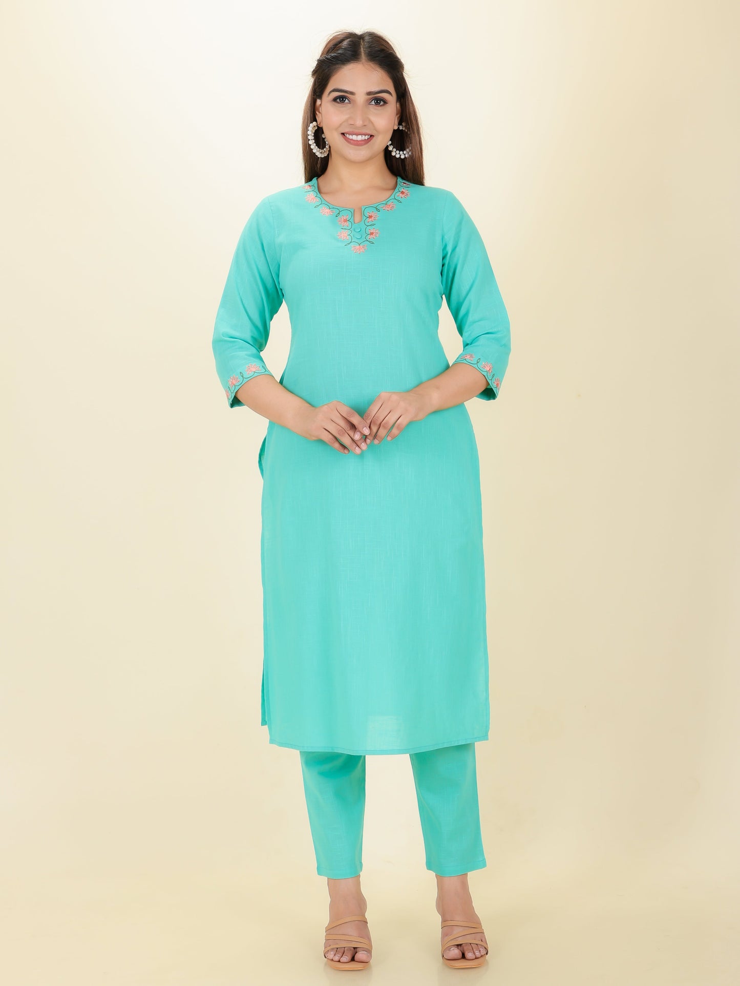 Khadi Cotton Solid Kurta