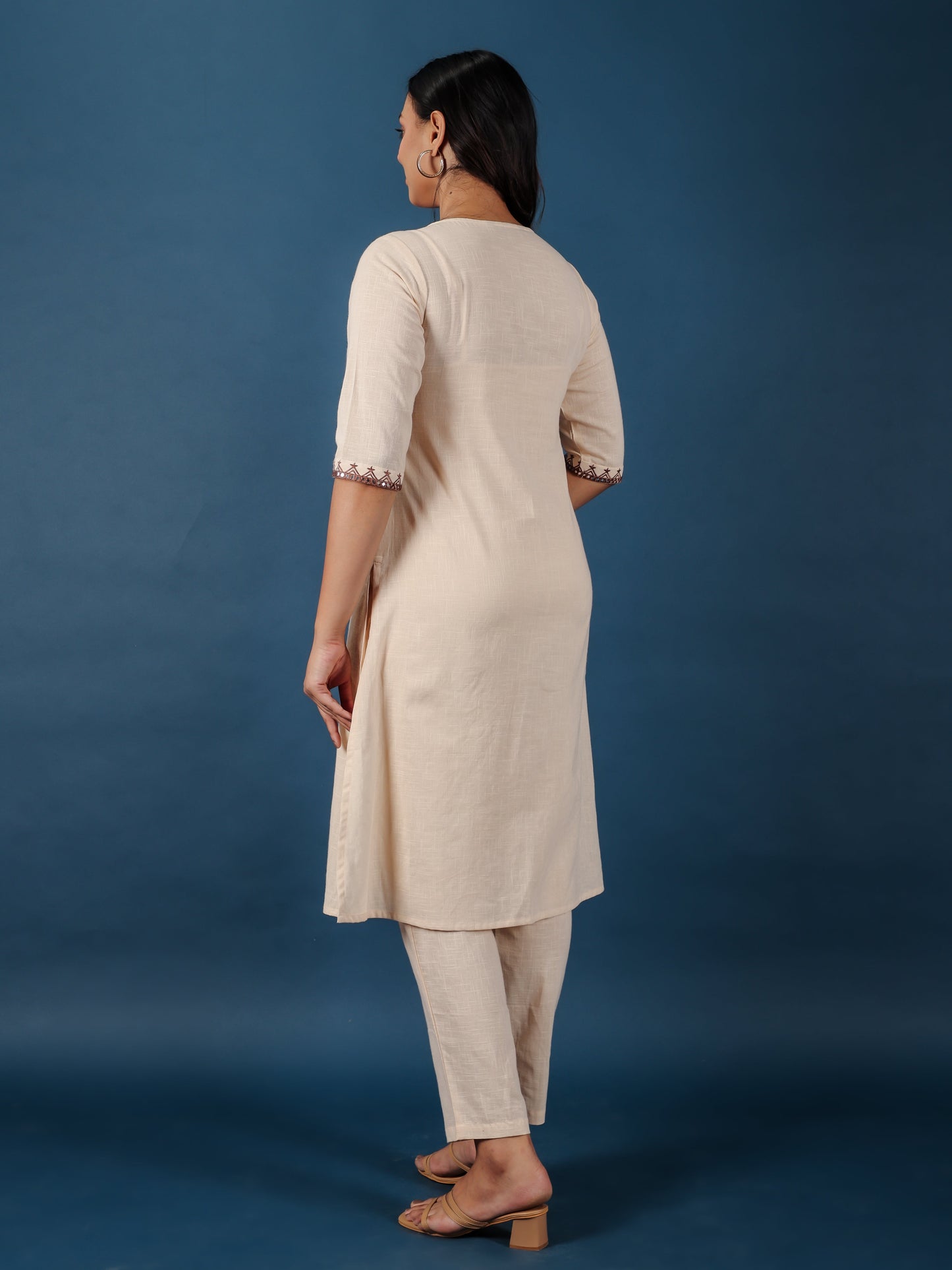 Khadi Cotton Solid Kurta