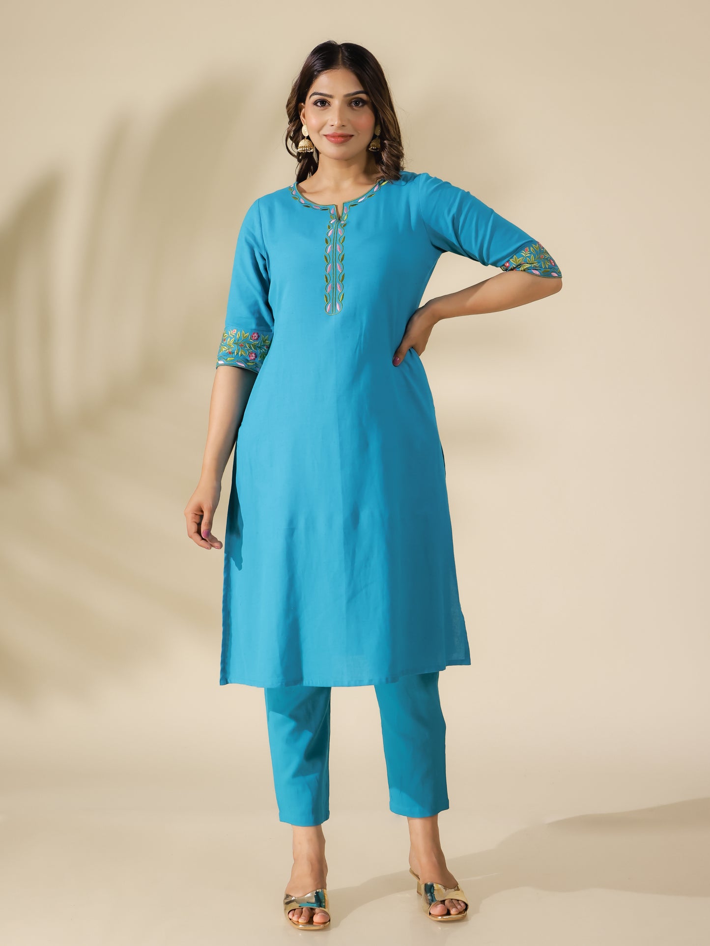 Linen Cotton Solid Kurta