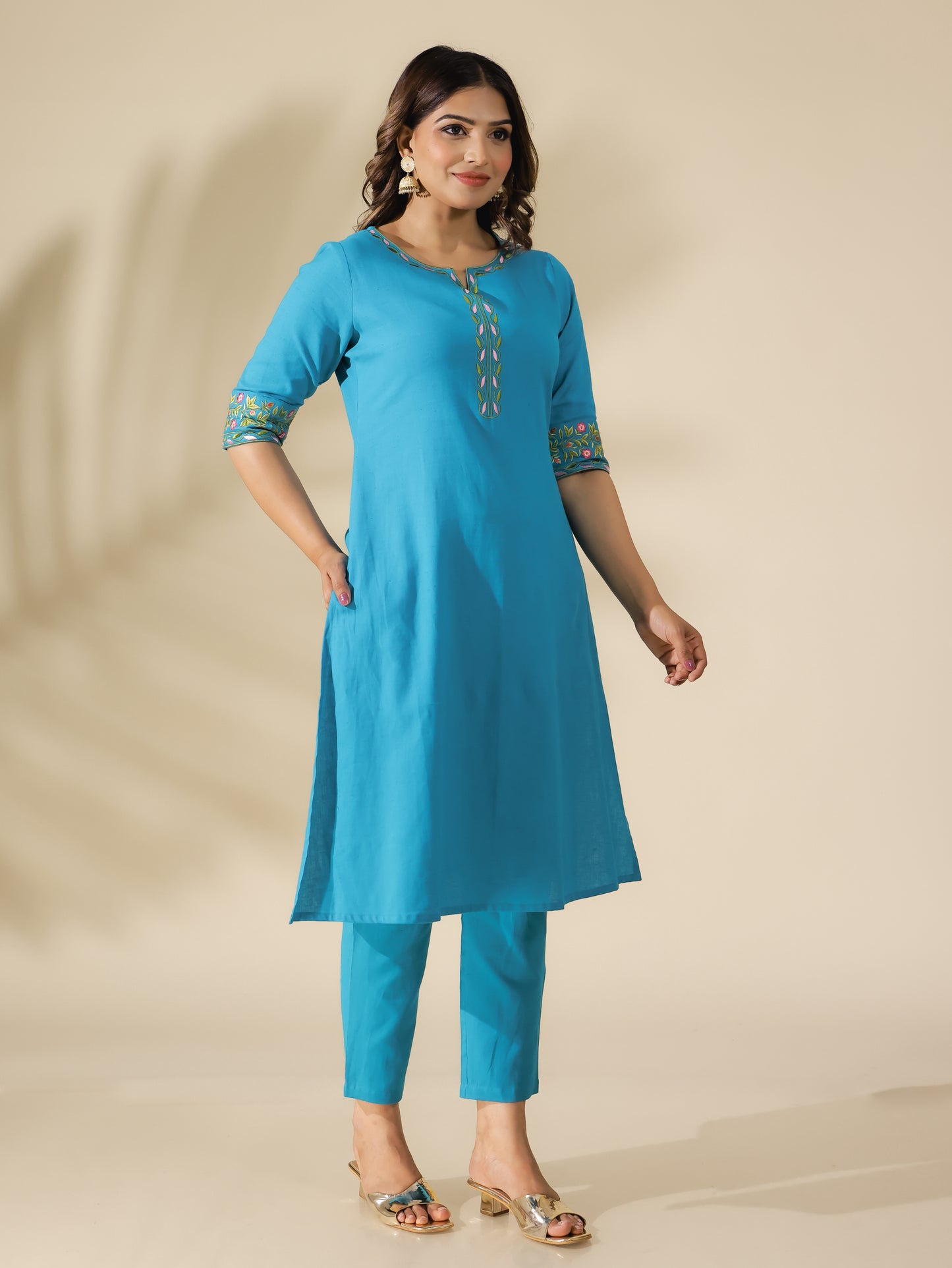 Linen Cotton Solid Kurta