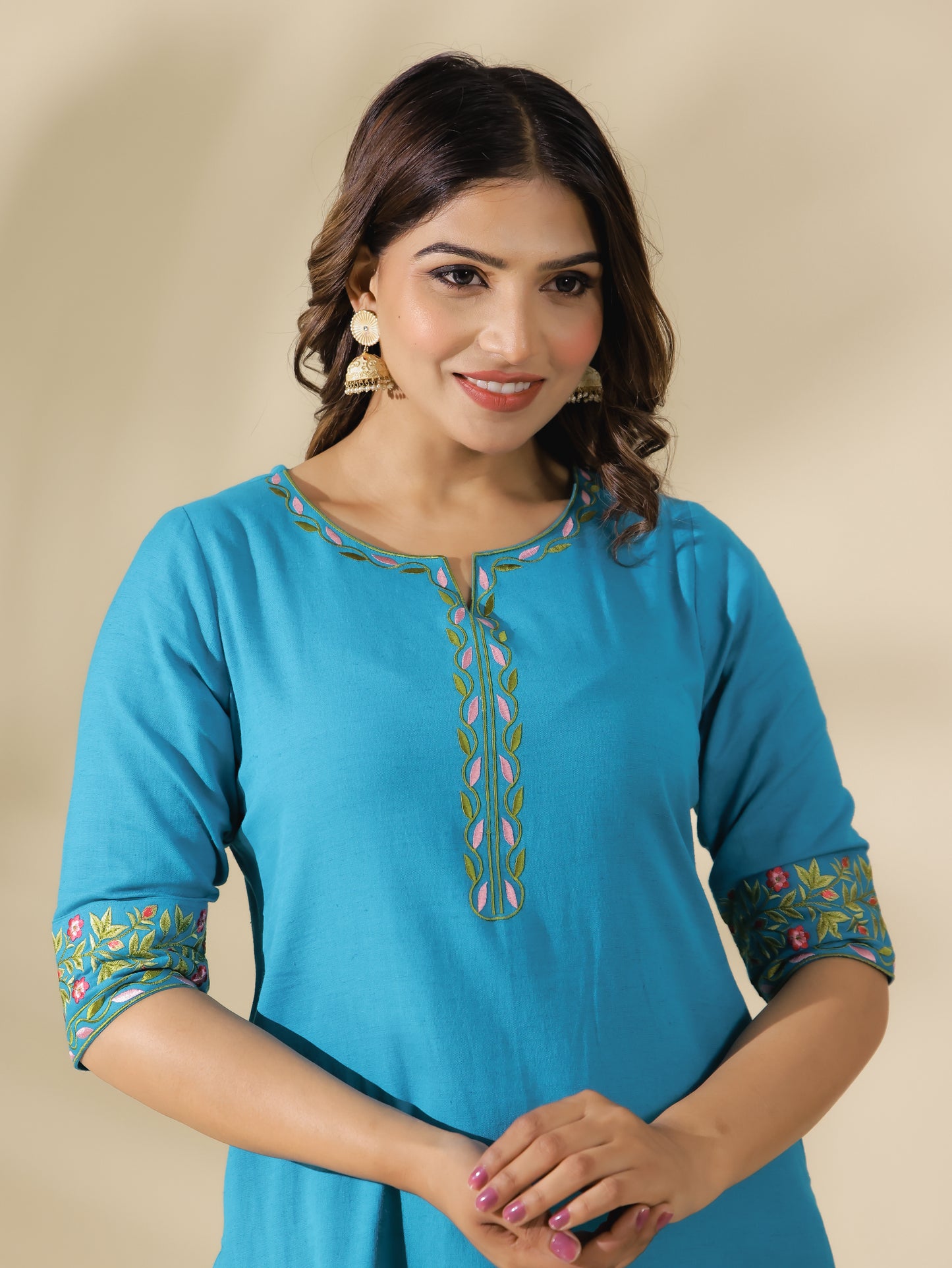 Linen Cotton Solid Kurta