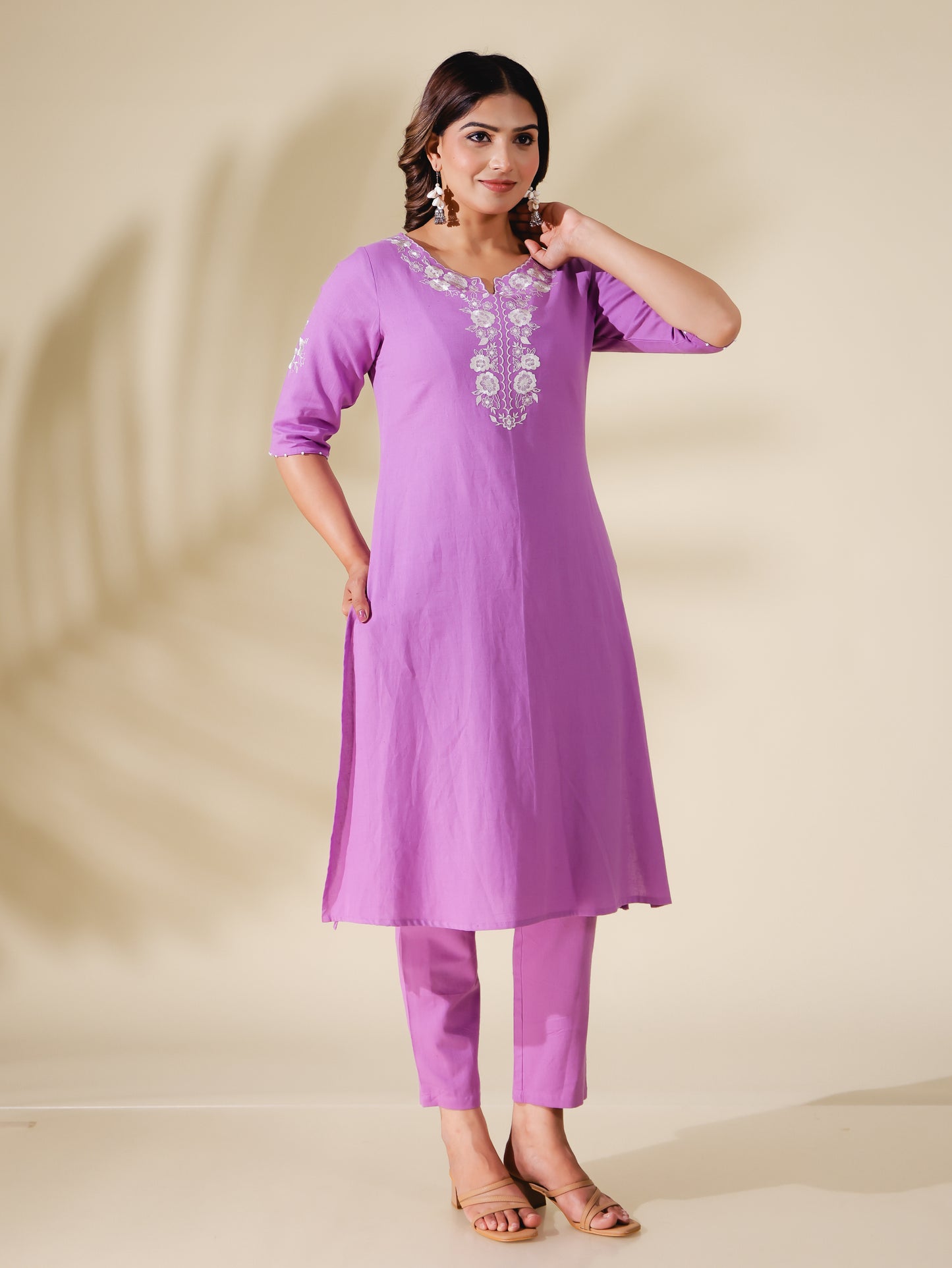 Linen Cotton Solid Kurta