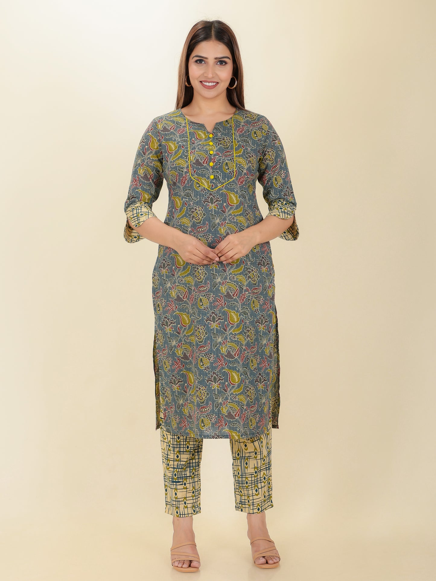 Soft Cotton Floral Kurta